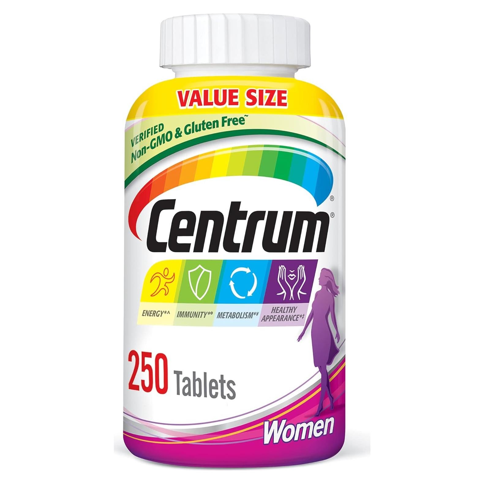 Centrum Multivitamínico para Mujeres 250 Tabletas con Hierro
