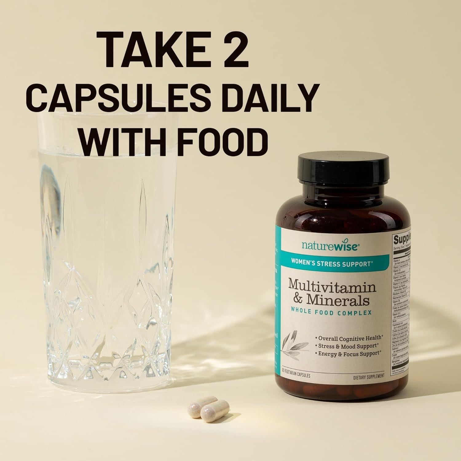 Multivitamina para Mujeres NatureWise 60 Cápsulas - Soporte Estrés