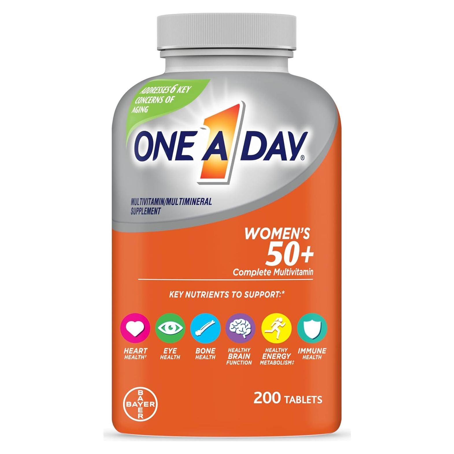 One A Day Multivitaminas Mujeres 50+ 200 Tabletas Saludables