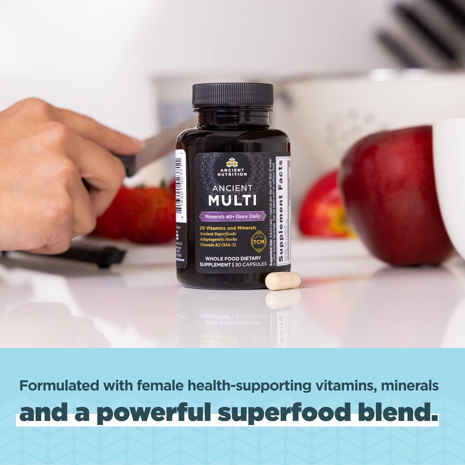 Suplemento Multivitamínico para Mujeres 40+ Ancient Nutrition 30ct
