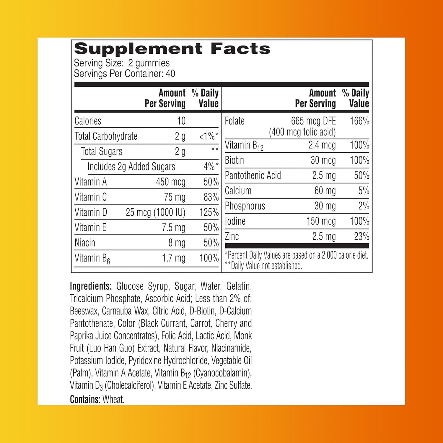 Gomitas Multivitamínicas One A Day para Mujeres 80 unidades