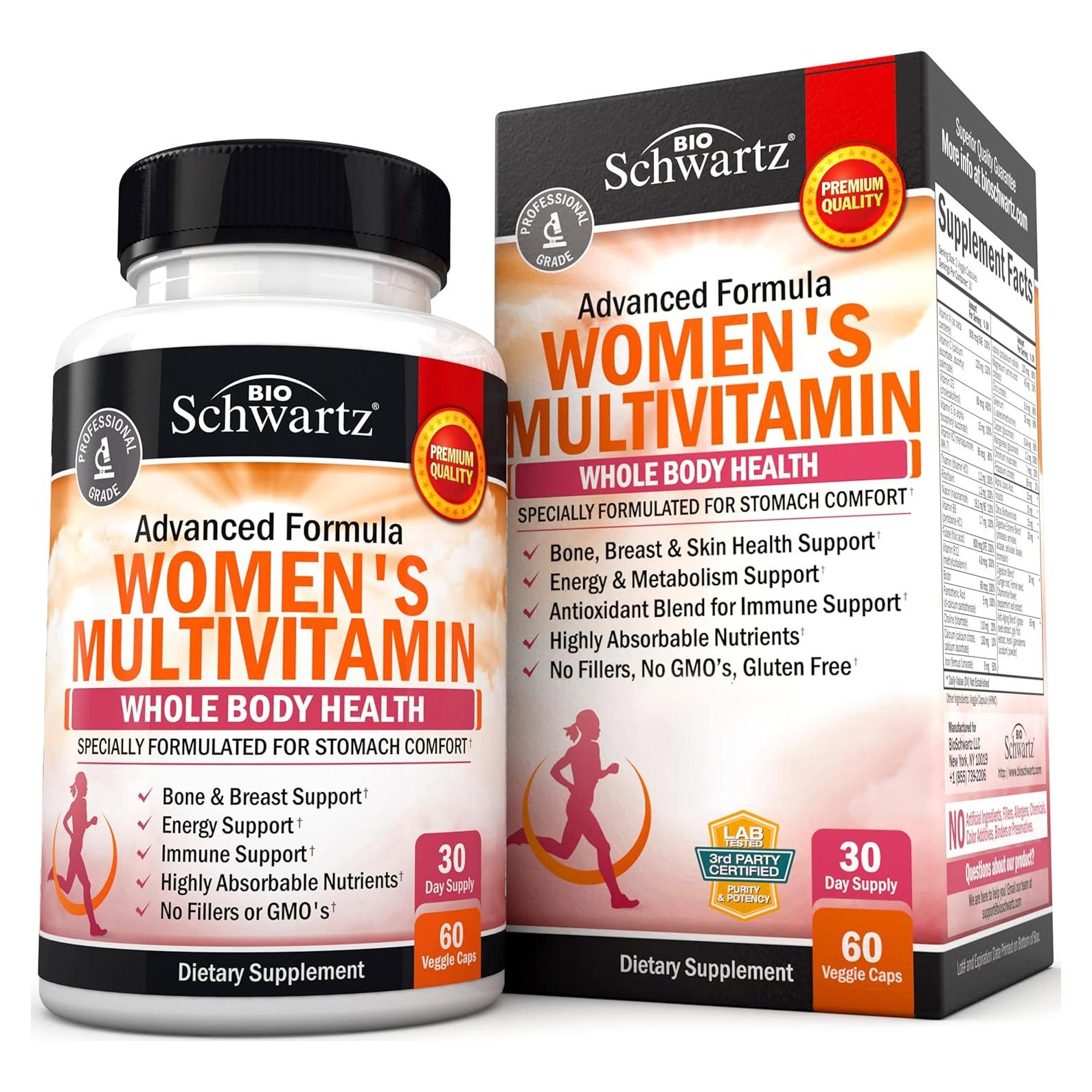 Multivitamina para Mujeres BioSchwartz 60 Cápsulas - Soporte Inmunológico y Salud General