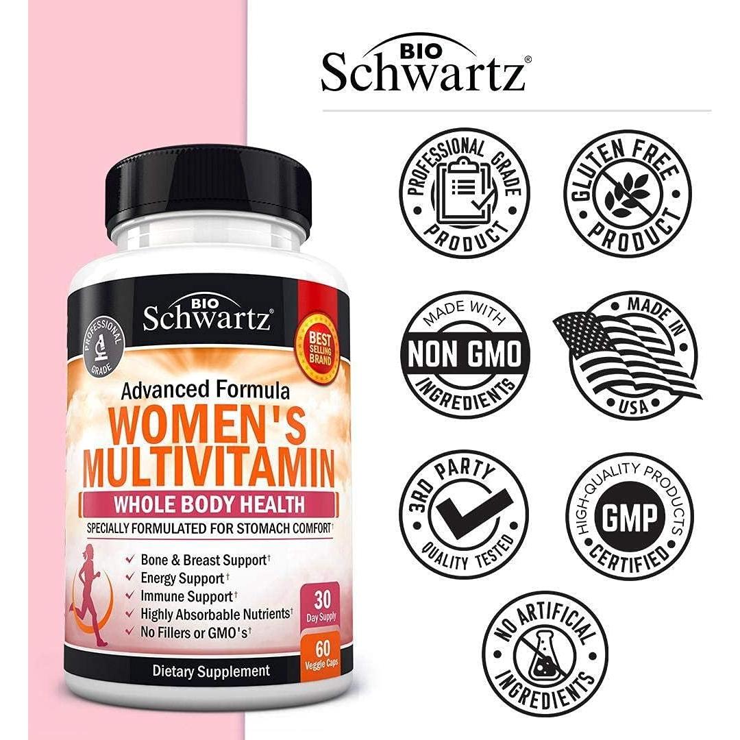 Multivitamina para Mujeres BioSchwartz 60 Cápsulas - Soporte Inmunológico y Salud General
