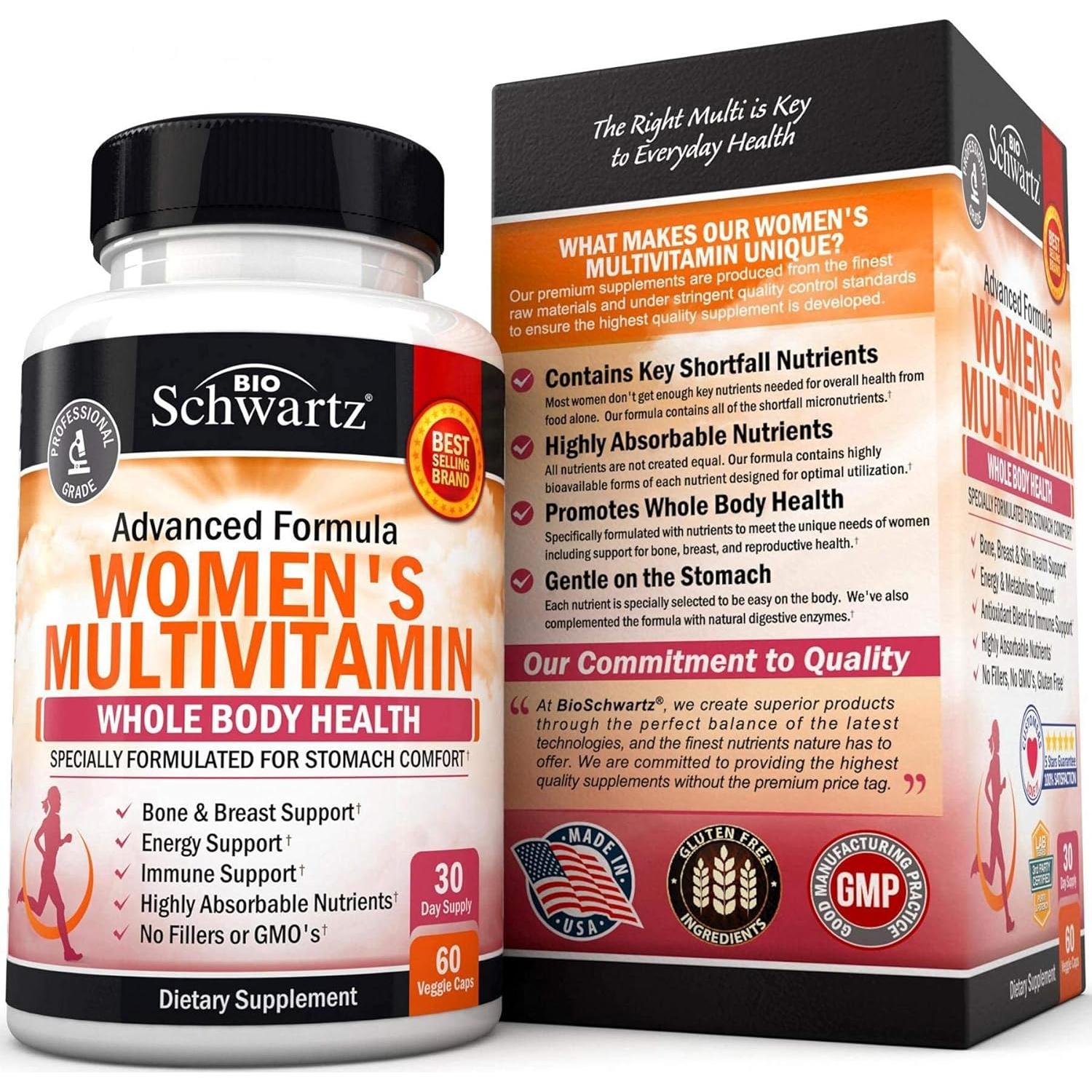 Multivitamina para Mujeres BioSchwartz 60 Cápsulas - Soporte Inmunológico y Salud General