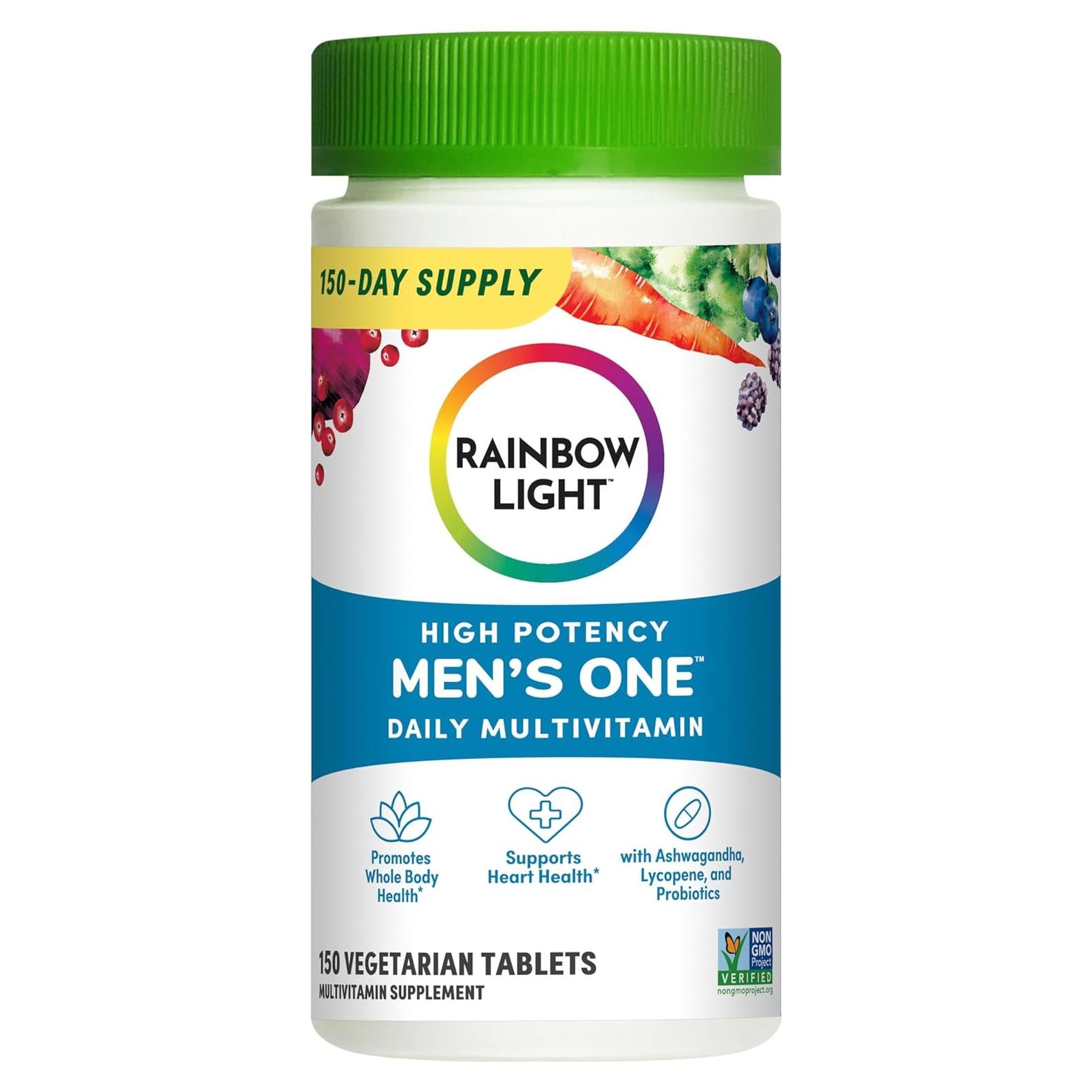 Multivitamina Diaria Alta Potencia Rainbow Light Hombres 150 ct
