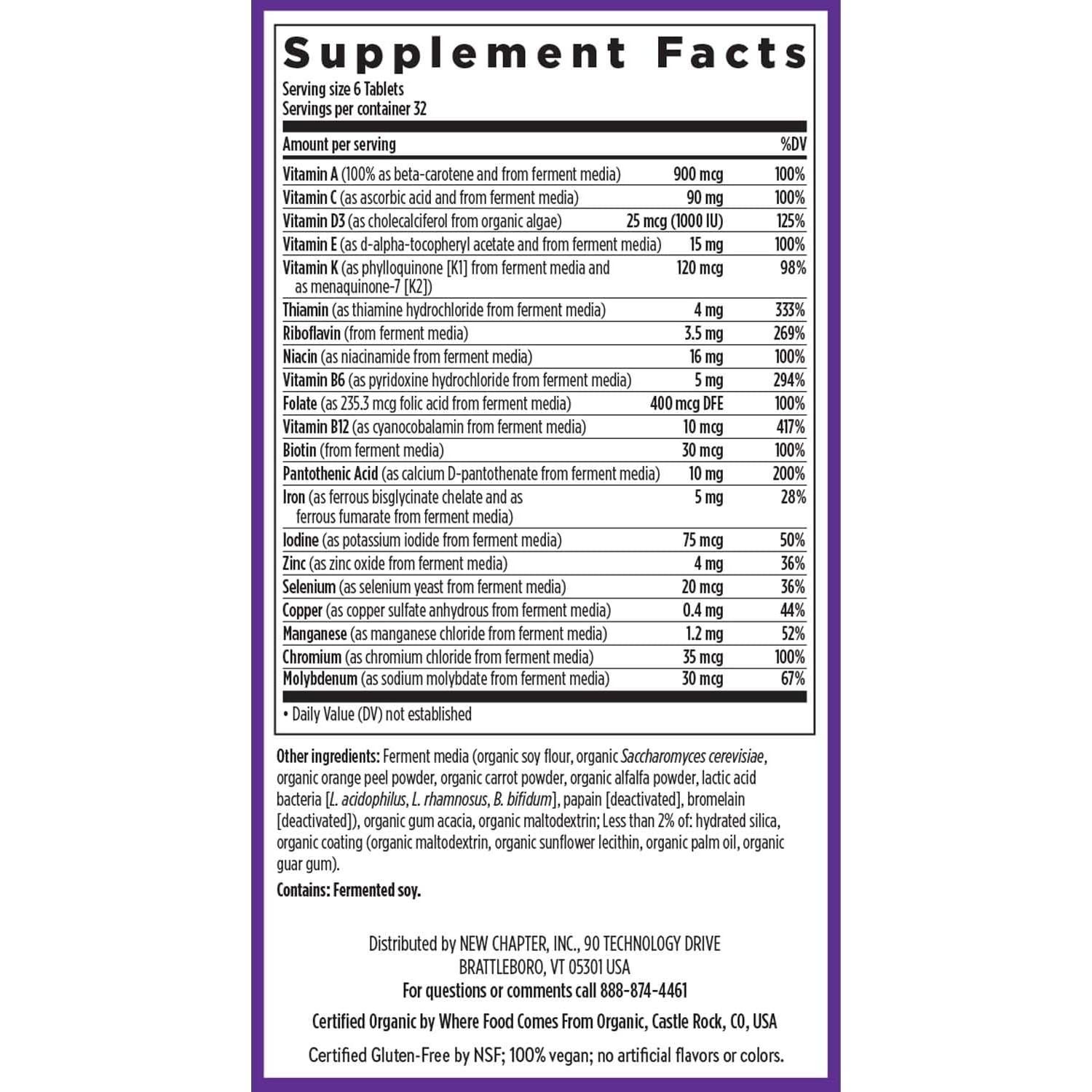 Multivitamina Tiny Tabs Nuevo Capítulo 192 tabletas - Soporte Inmunológico y Energía