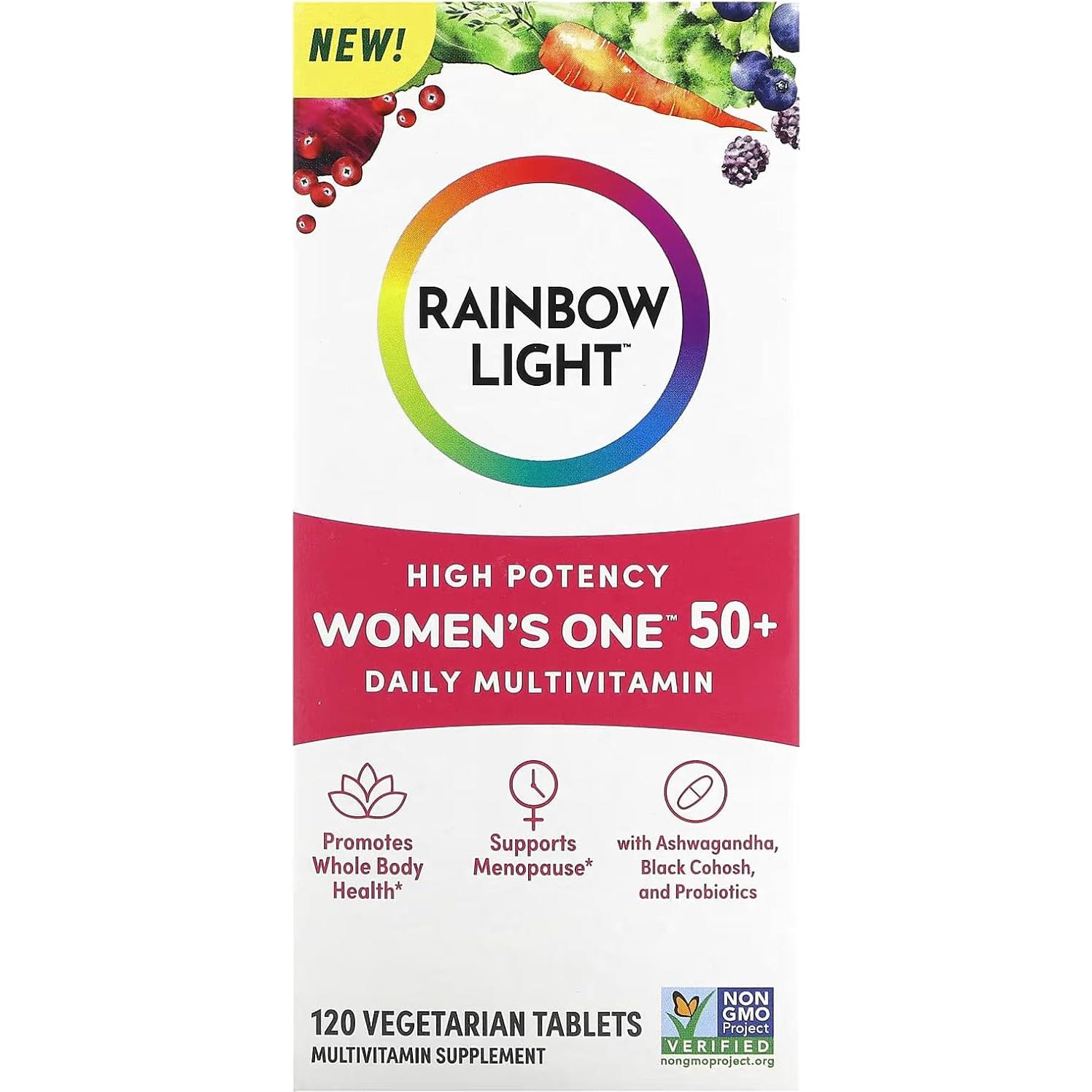 Multivitamina para Mujeres Rainbow Light 50+ 120 Contenedores