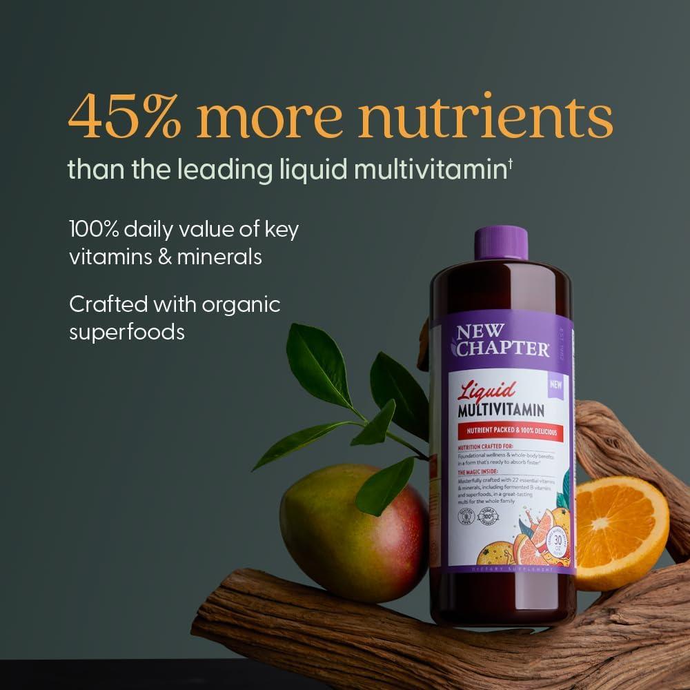 Suplemento Líquido Multivitamínico Nuevo Capítulo 887 ml Sabor Naranja Mango