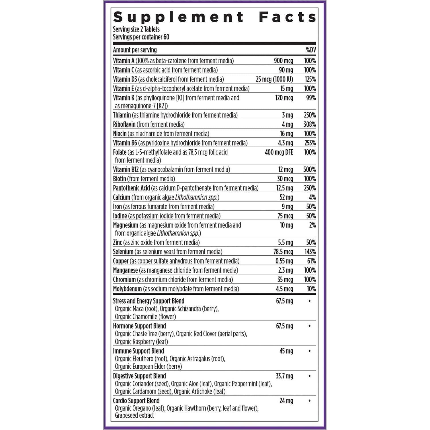 Multivitaminas Avanzadas para Mujeres New Chapter 120 Tabletas