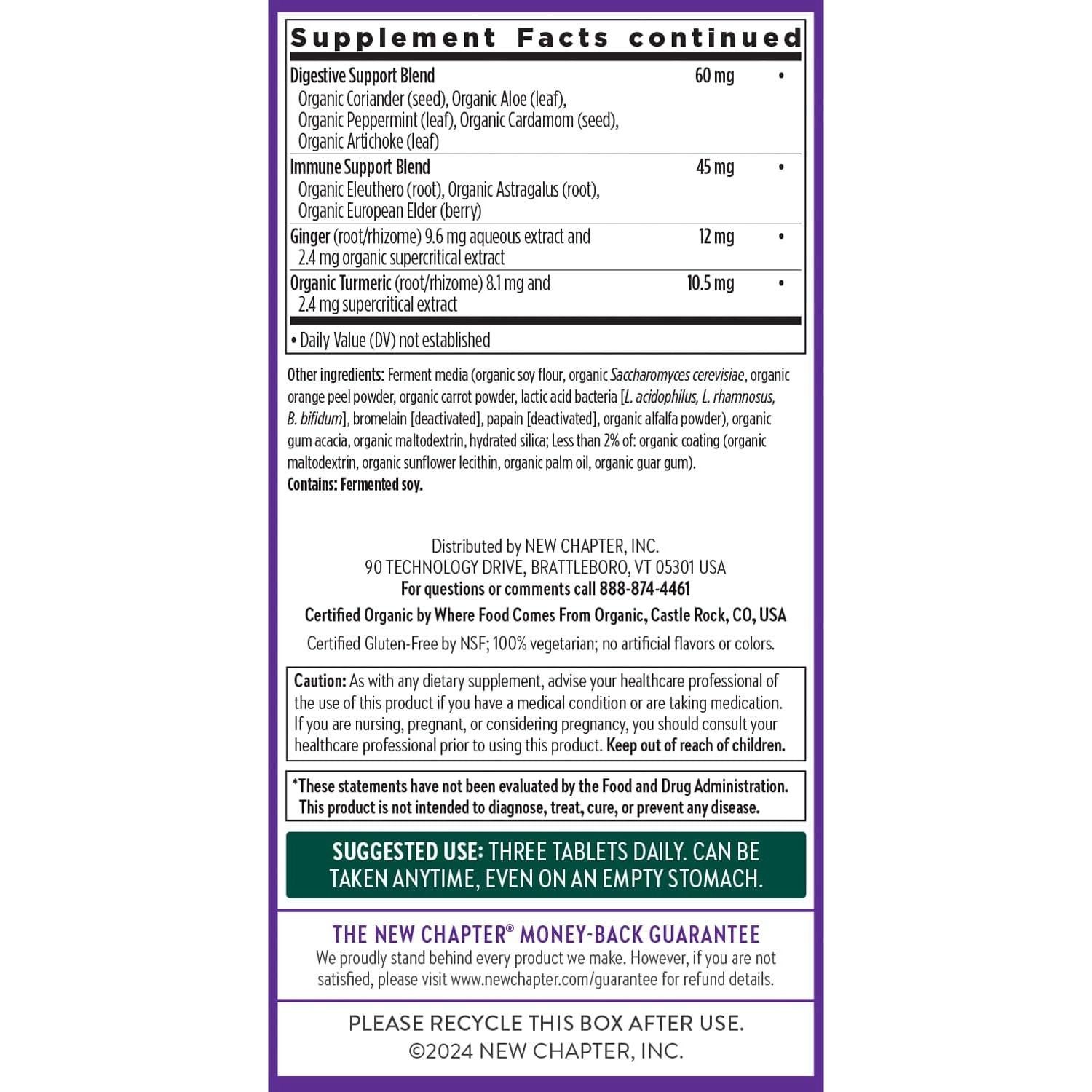 Multivitamínico Avanzado para Mujeres 40+ New Chapter 90 tabletas