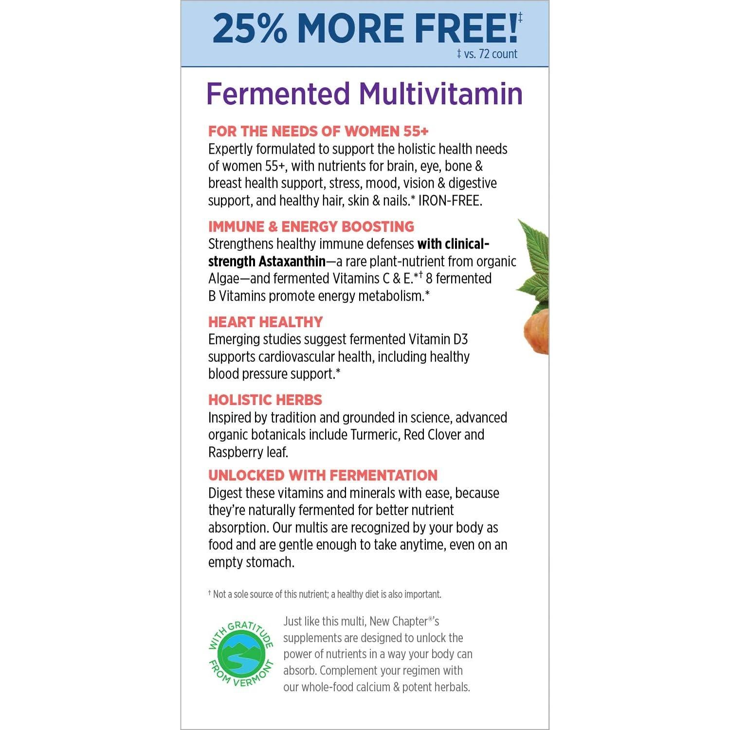 Multivitamínico para Mujeres 50+ Nuevo Capítulo 90 Tabletas