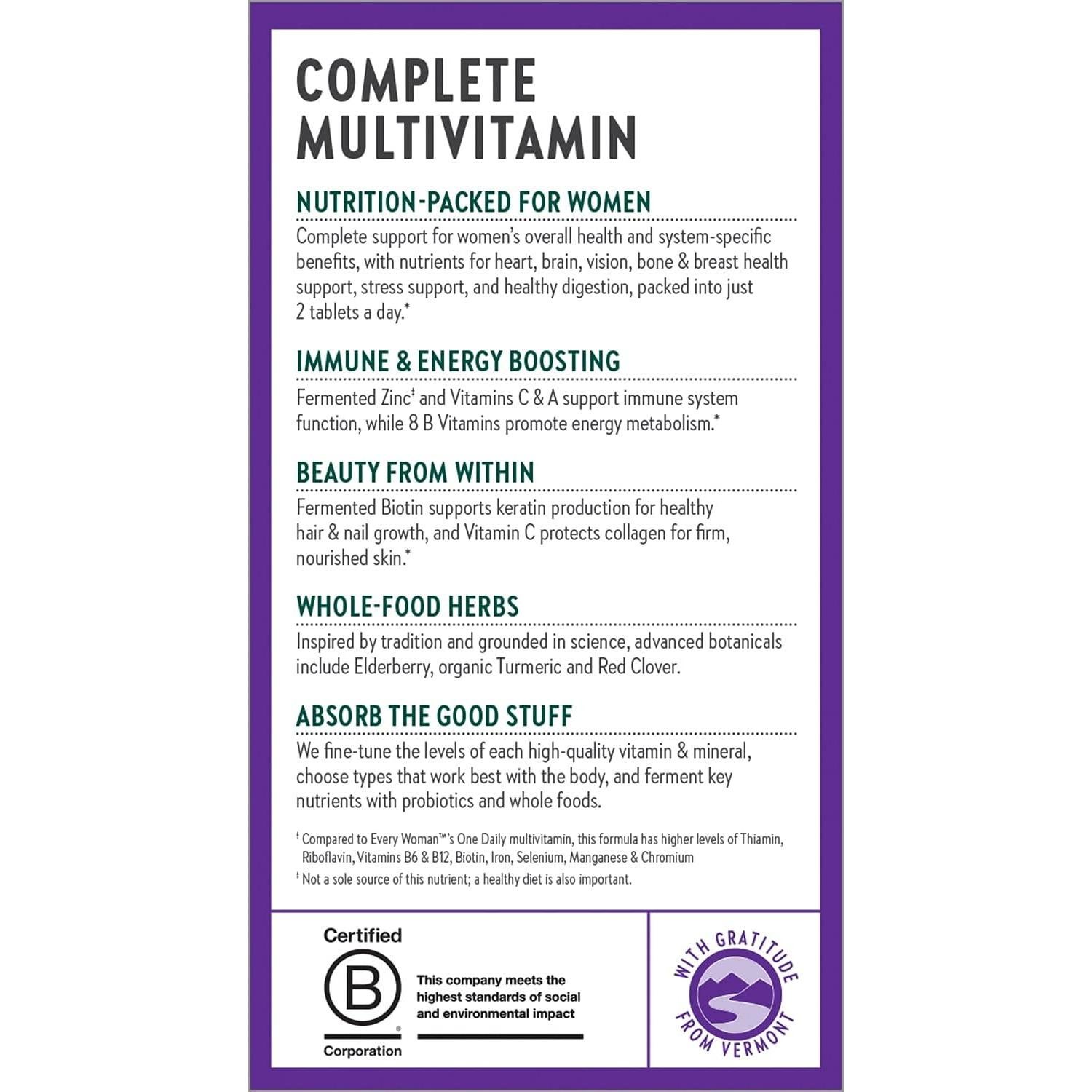 Multivitamínico para Mujeres Nuevo Capítulo 48 Cápsulas Probioticos