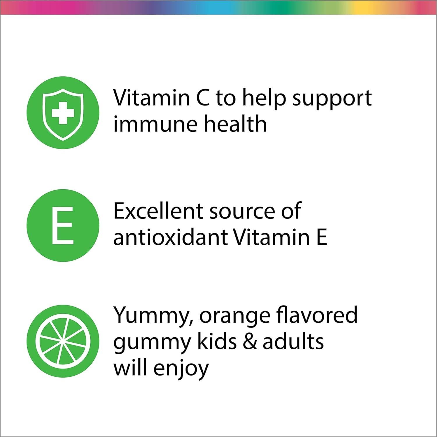 Gomitas de Vitamina C Rainbow Light 90 unidades Sabor Cítrico