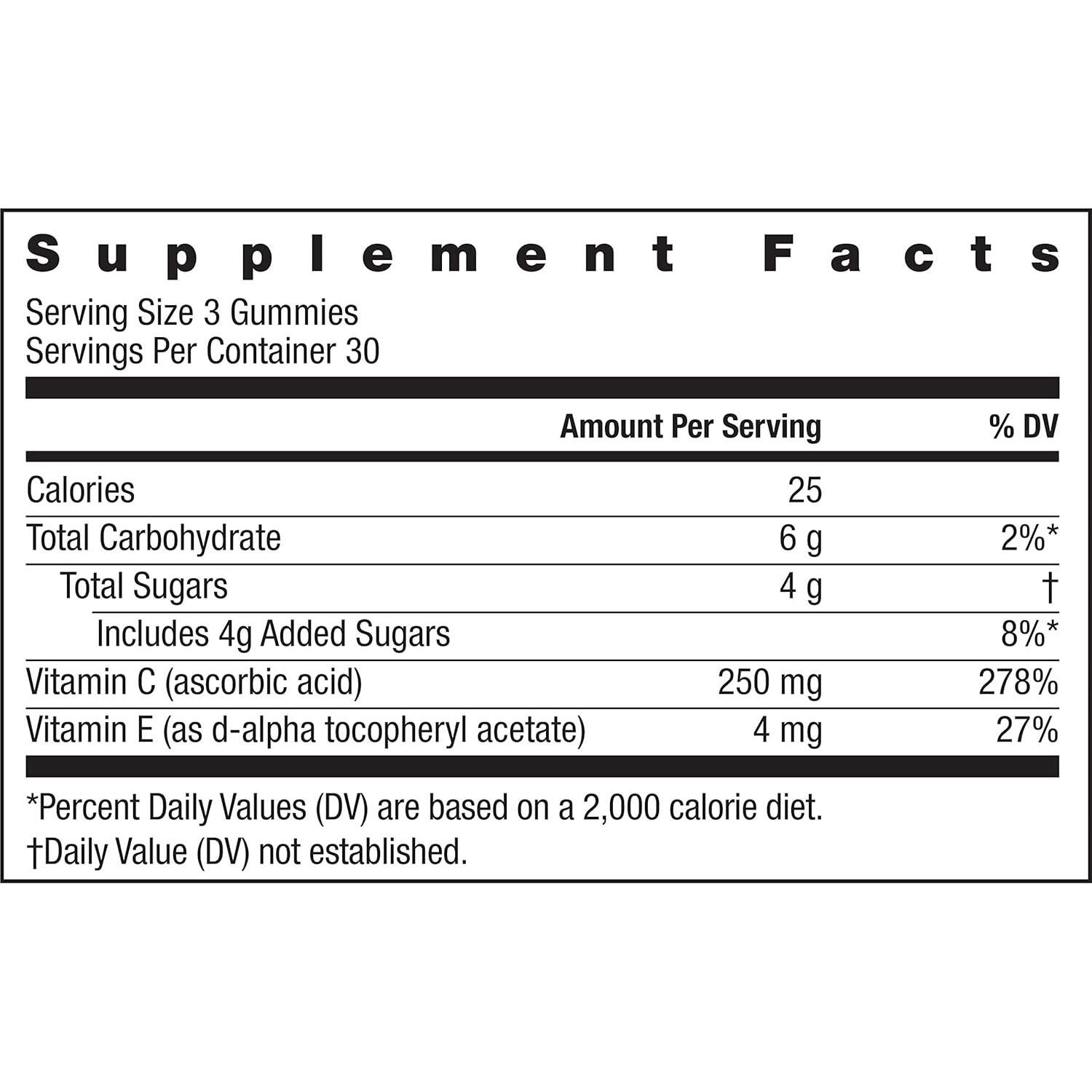 Gomitas de Vitamina C Rainbow Light 90 unidades Sabor Cítrico