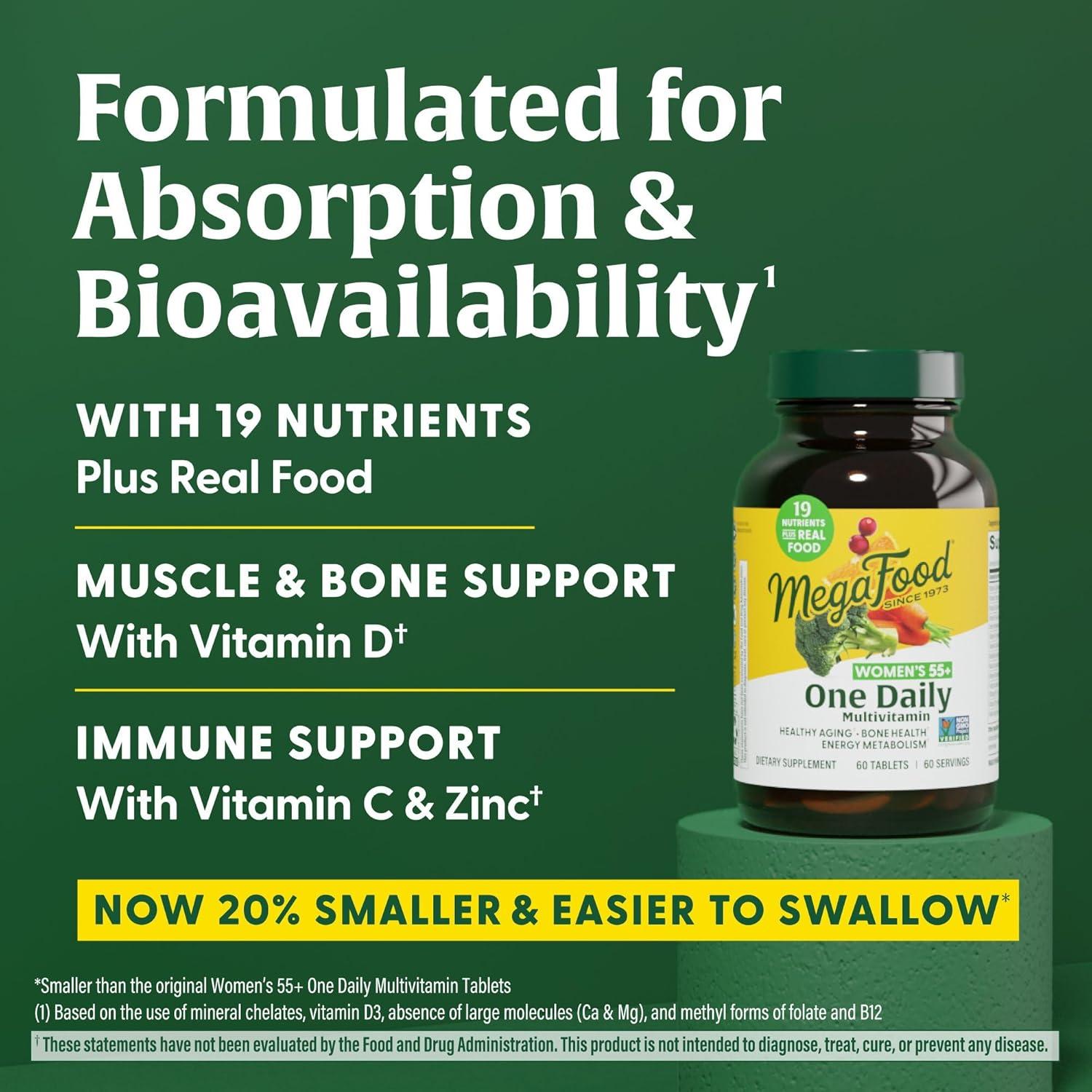 MegaFood Multivitamina Diaria Mujeres 55+ 60 Tabletas