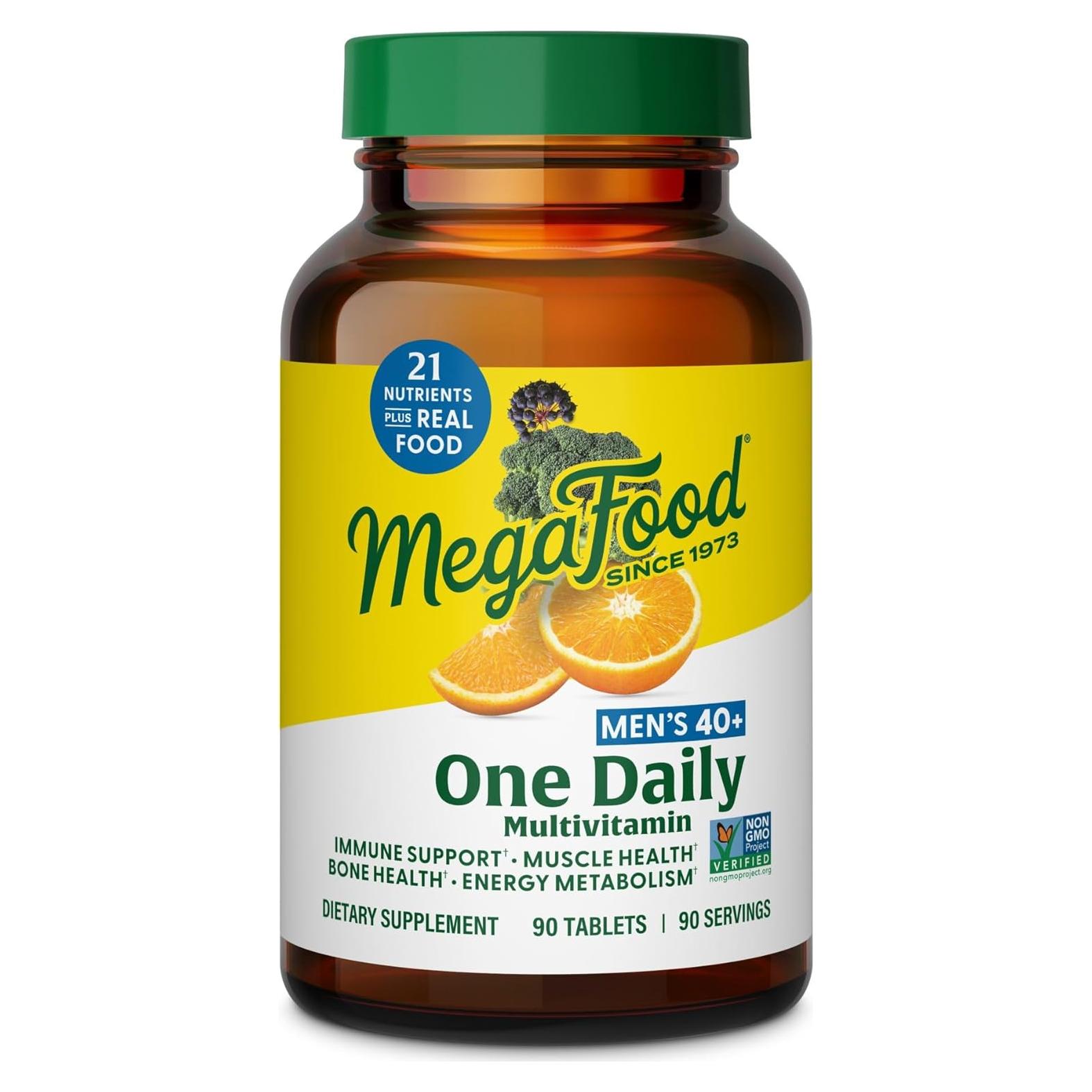 MegaFood Multivitamina Diaria Hombres 40+ 90 Tabletas