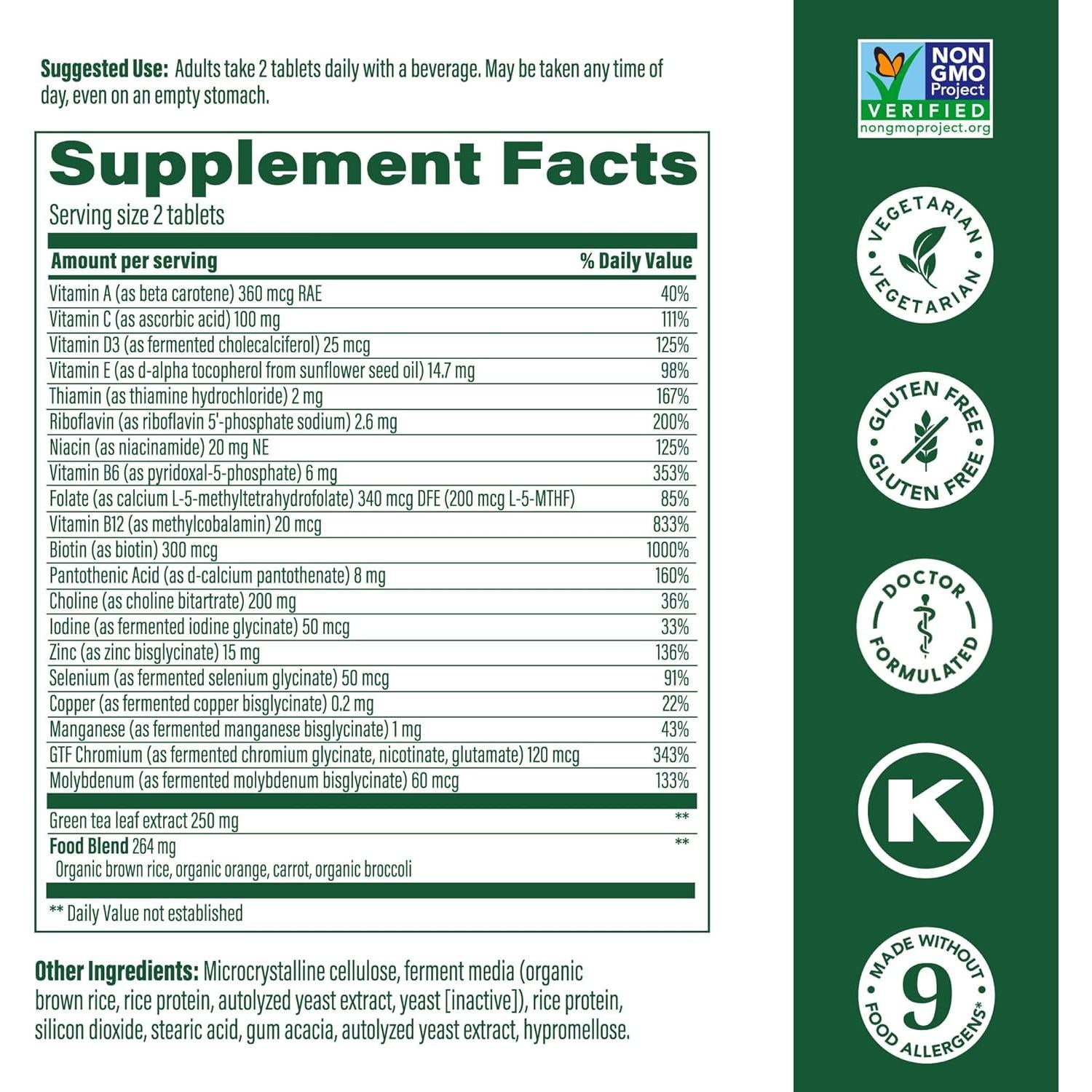 MegaFood Multivitamina Avanzada Mujeres 55+ 60 Tabletas