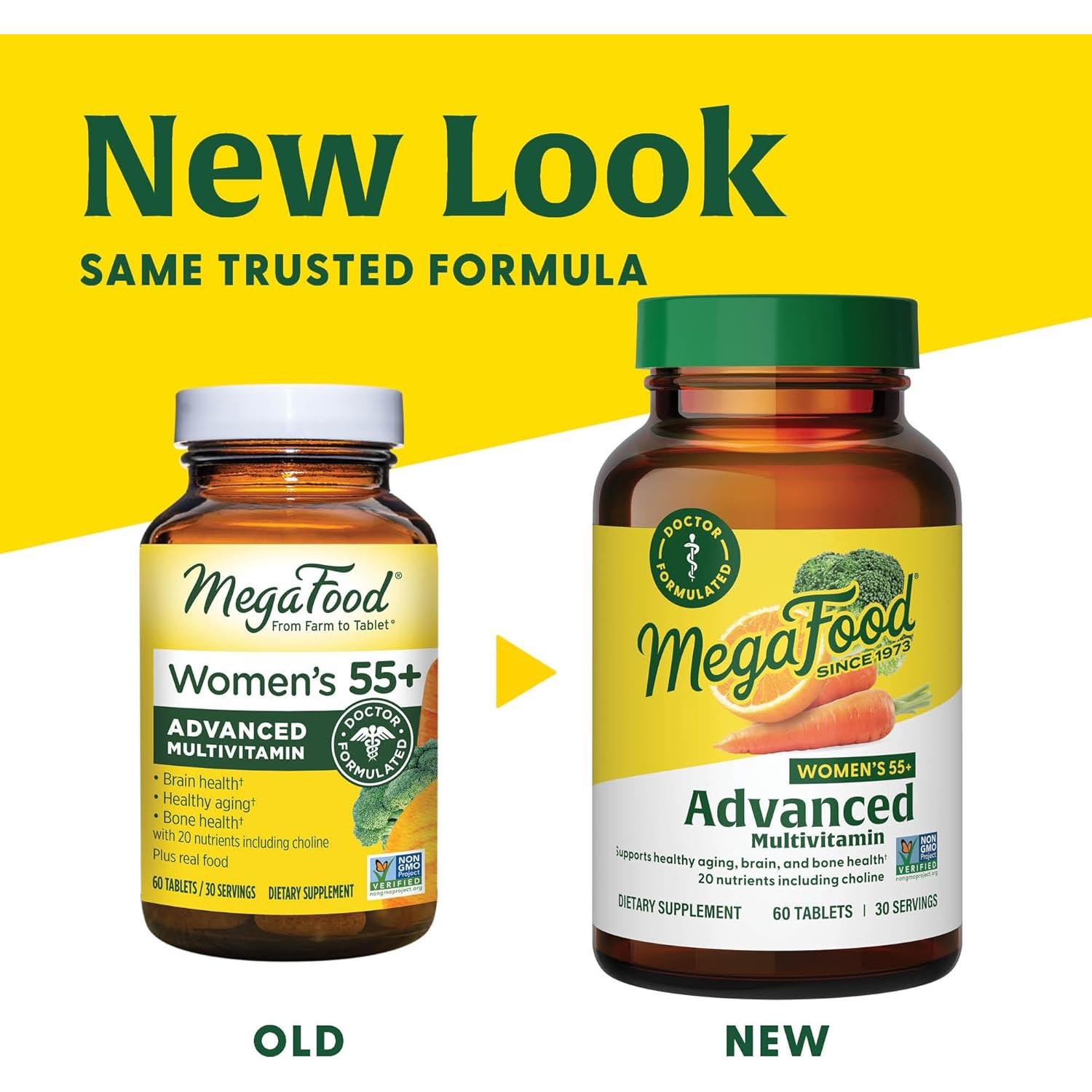 MegaFood Multivitamina Avanzada Mujeres 55+ 60 Tabletas