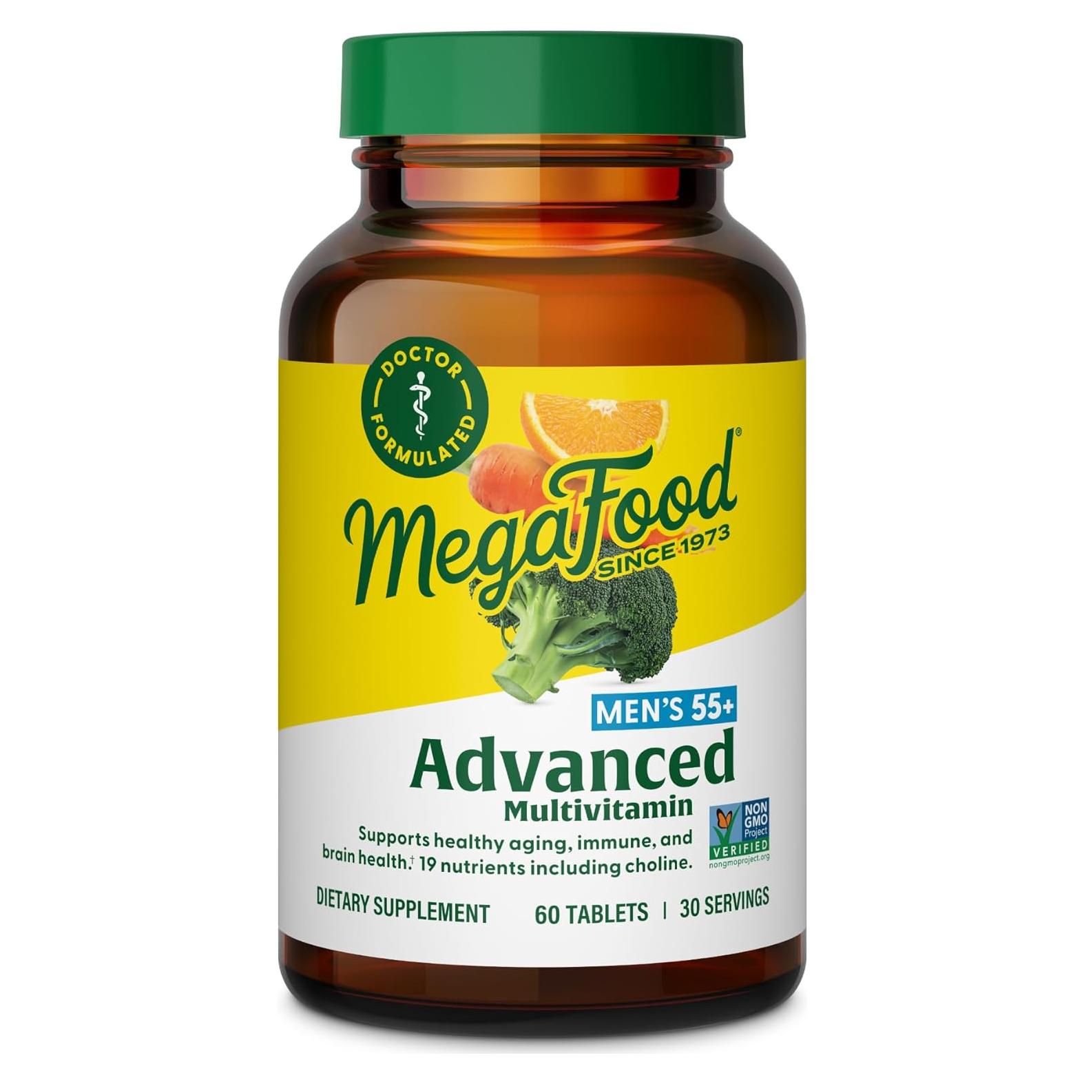 MegaFood Multivitamina Avanzada Hombres 55+ 120 Tabletas