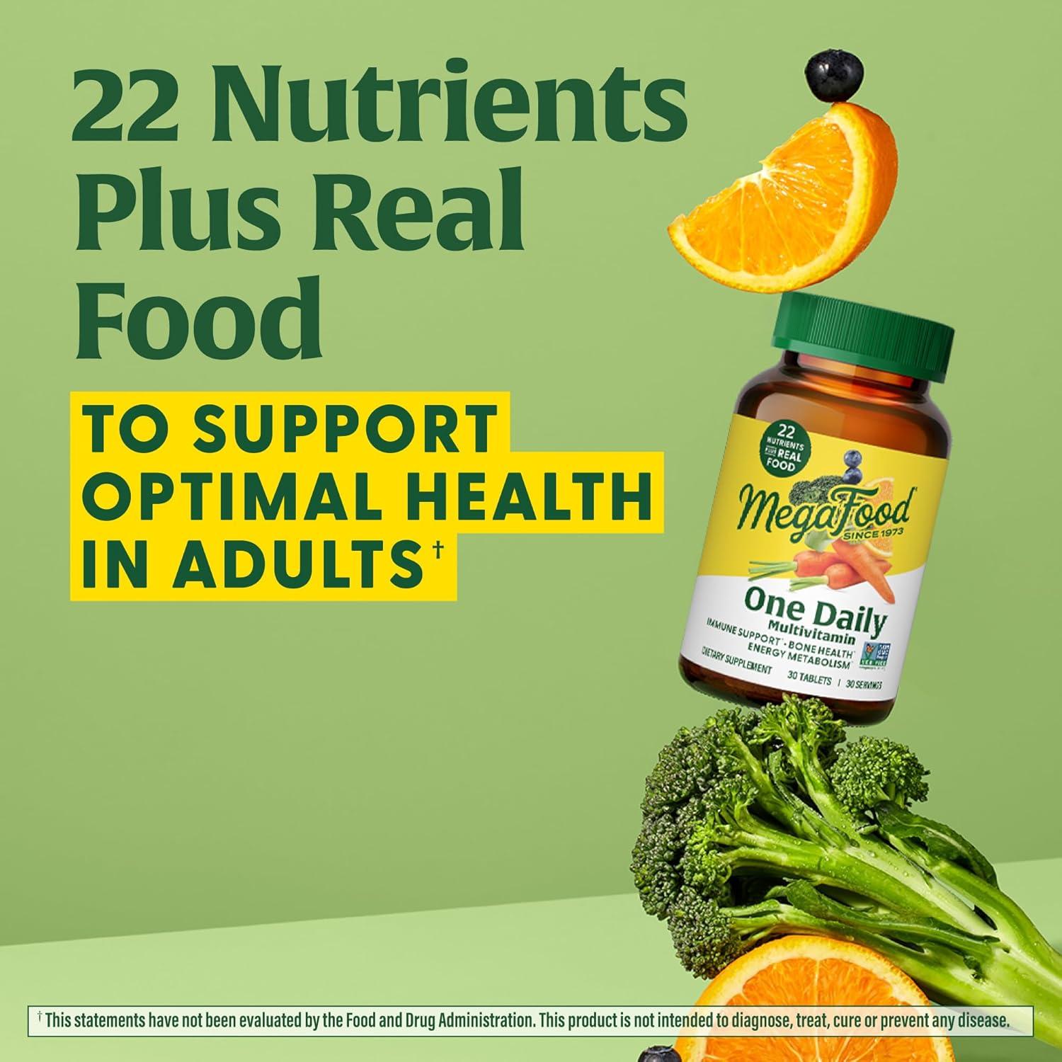 MegaFood Multivitamina Diaria 30 Tabletas - Soporte Inmunológico