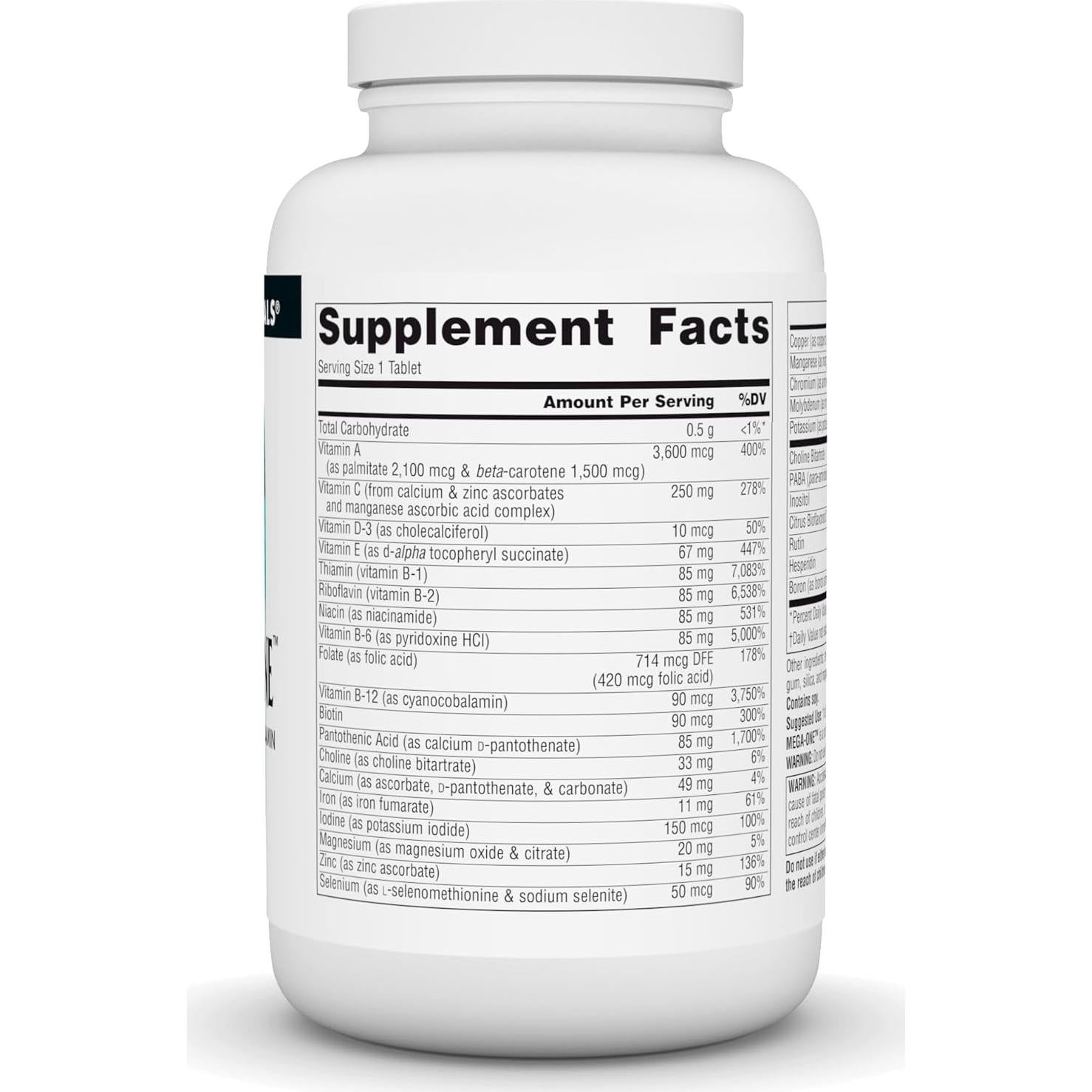 Multi-Vitamina Mega-One Source Naturals 180 Tabletas