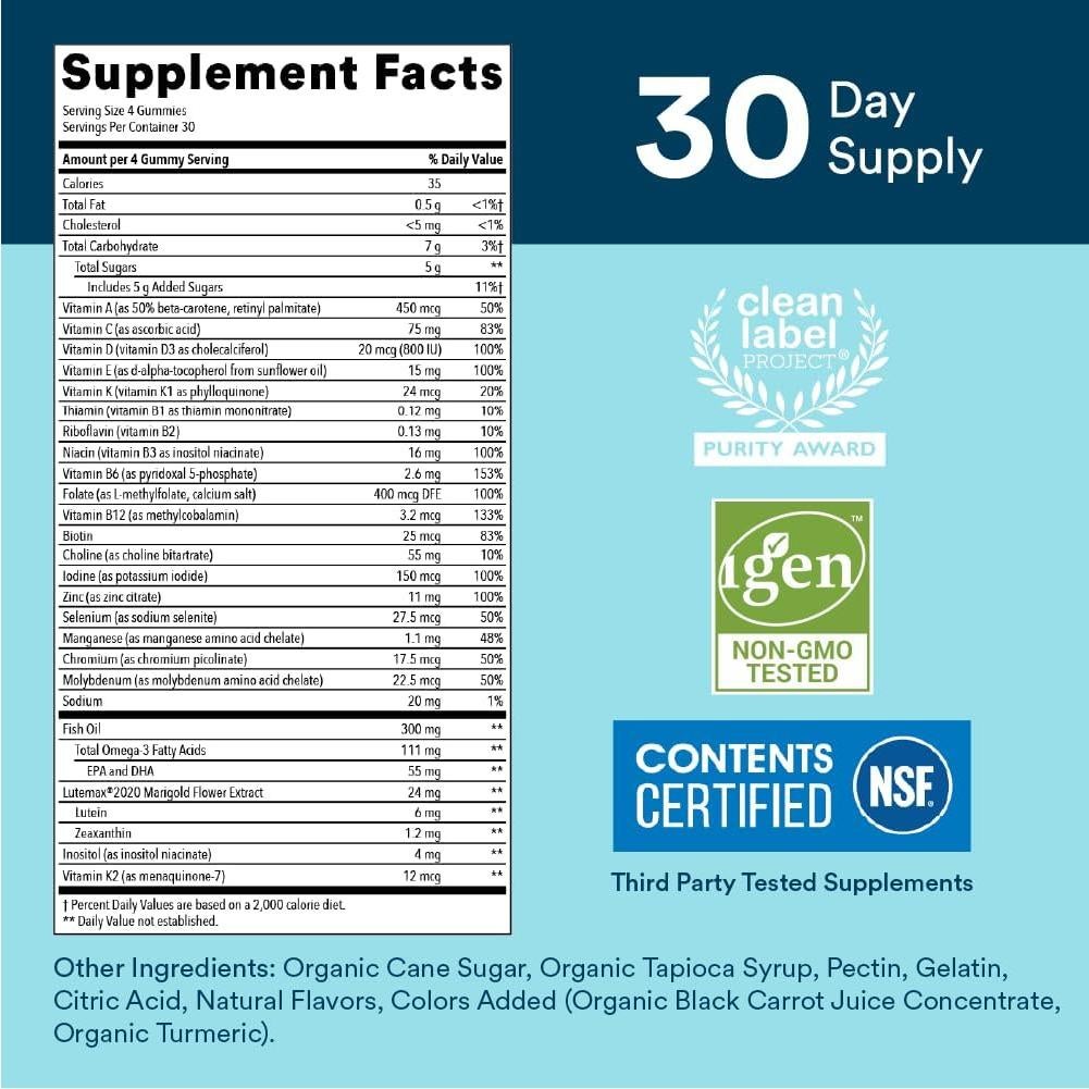 Gomitas Multivitamínicas SmartyPants Sin Azúcar 60u Mujeres & 120u Chicos