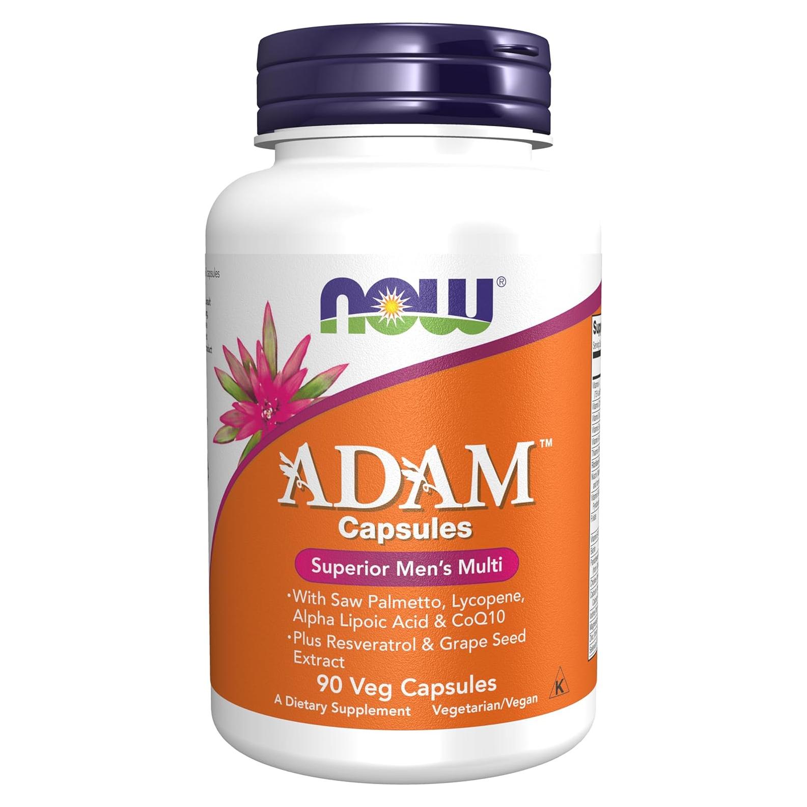 Multivitamina ADAM NOW Foods para Hombres 90 Cápsulas Veganas