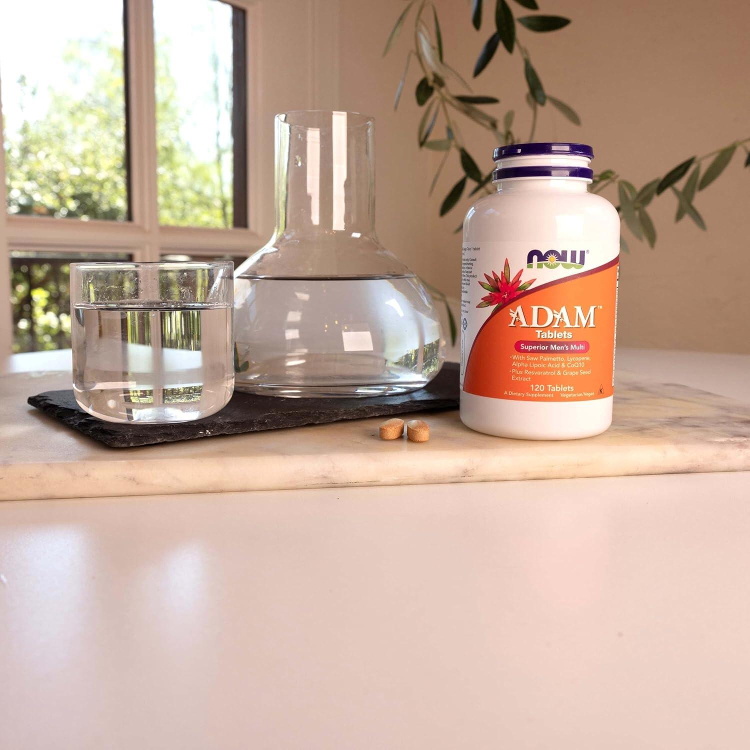 Multivitamina para Hombres NOW ADAM 120 Tabletas con Nutrientes