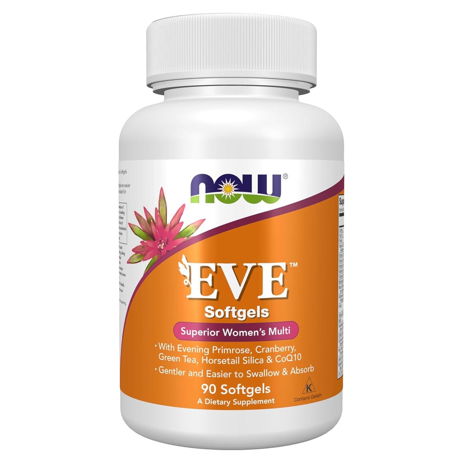 NOW Foods Multivitamina para Mujeres con Onagra y CoQ10 90 Softgels
