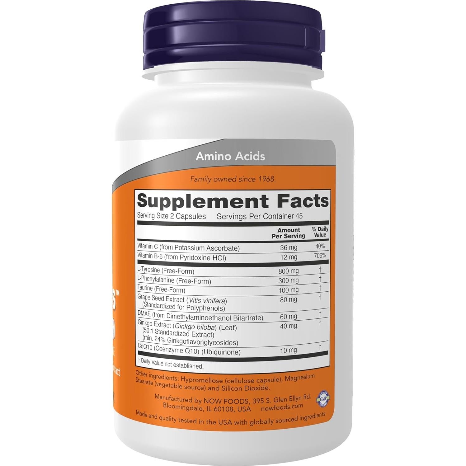 Suplemento NOW Foods Verdadero Enfoque 90 Cápsulas Veganas