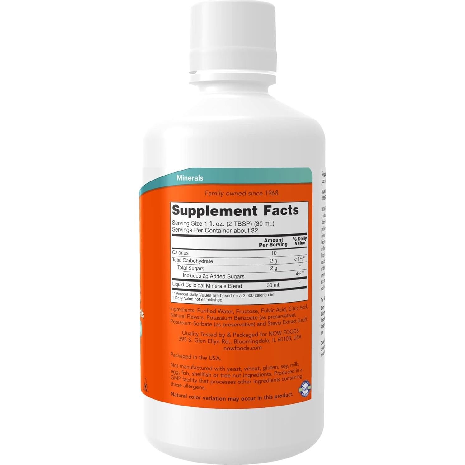 Minerales Coloidales Líquidos NOW Foods Frambuesa 946 ml