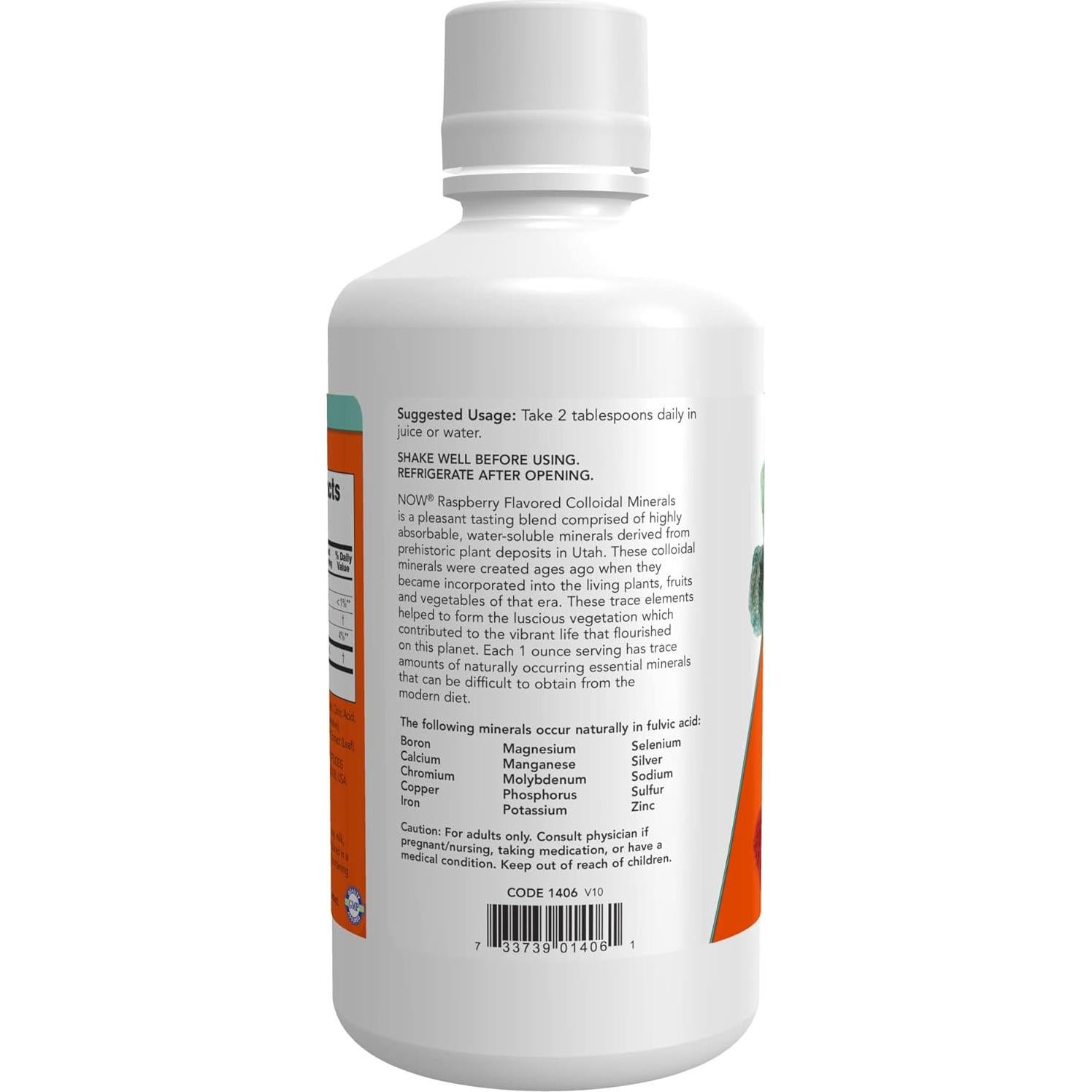 Minerales Coloidales Líquidos NOW Foods Frambuesa 946 ml