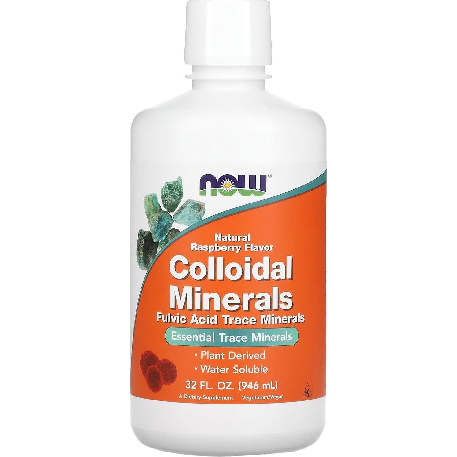 Minerales Coloidales Líquidos NOW Foods Frambuesa 946 ml