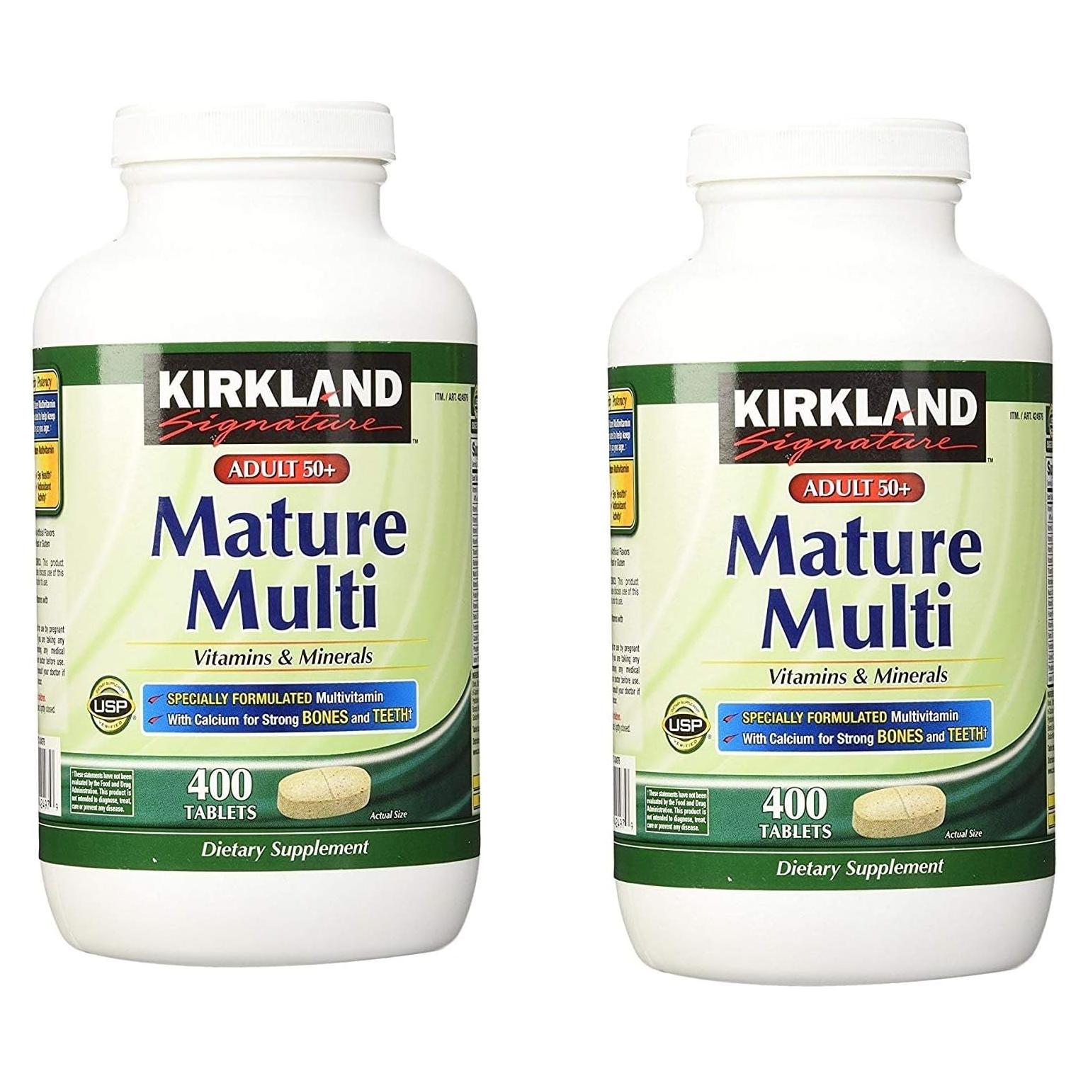 Multivitaminas Adulto 50+ Kirkland Signature 400 Tabletas