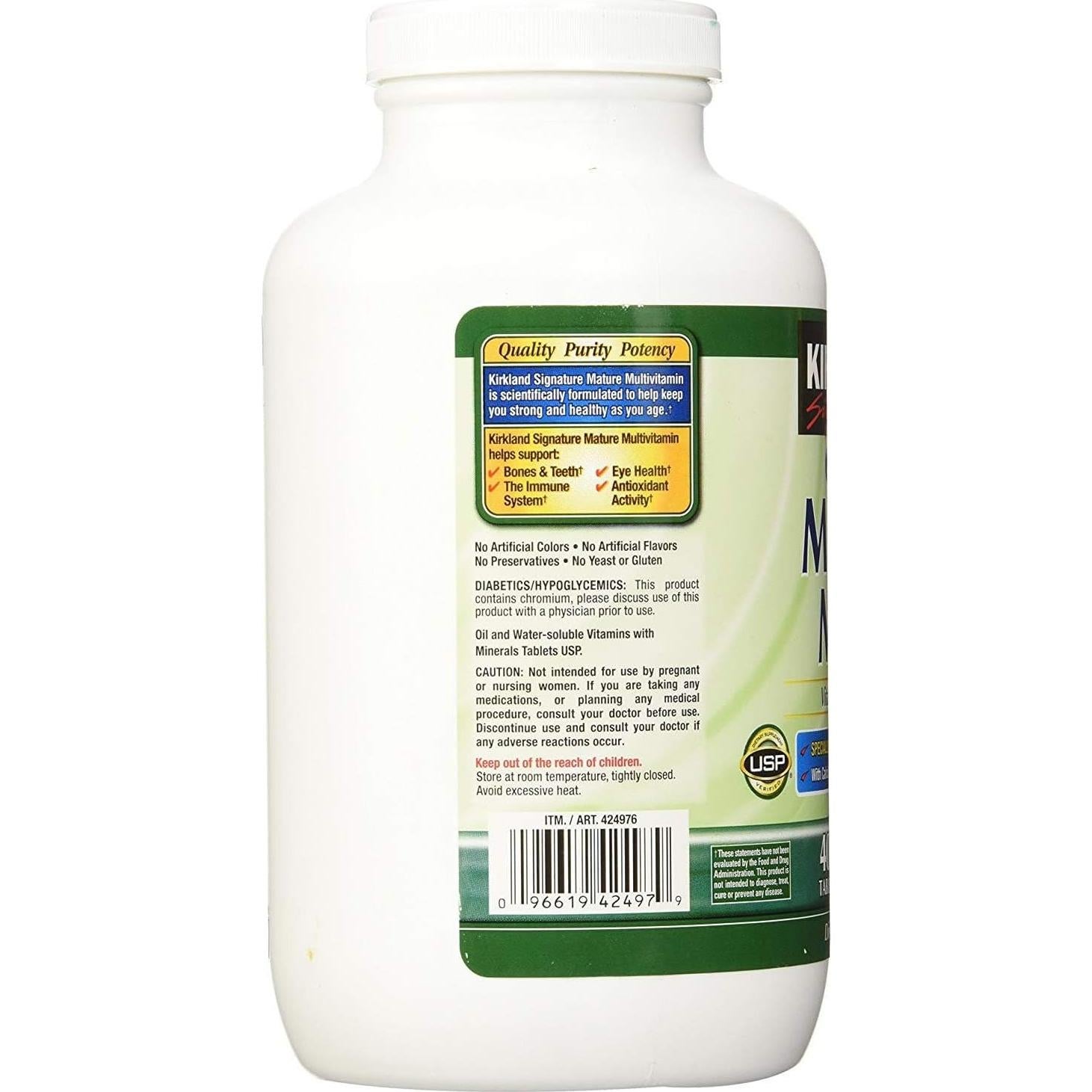 Multivitaminas Adulto 50+ Kirkland Signature 400 Tabletas