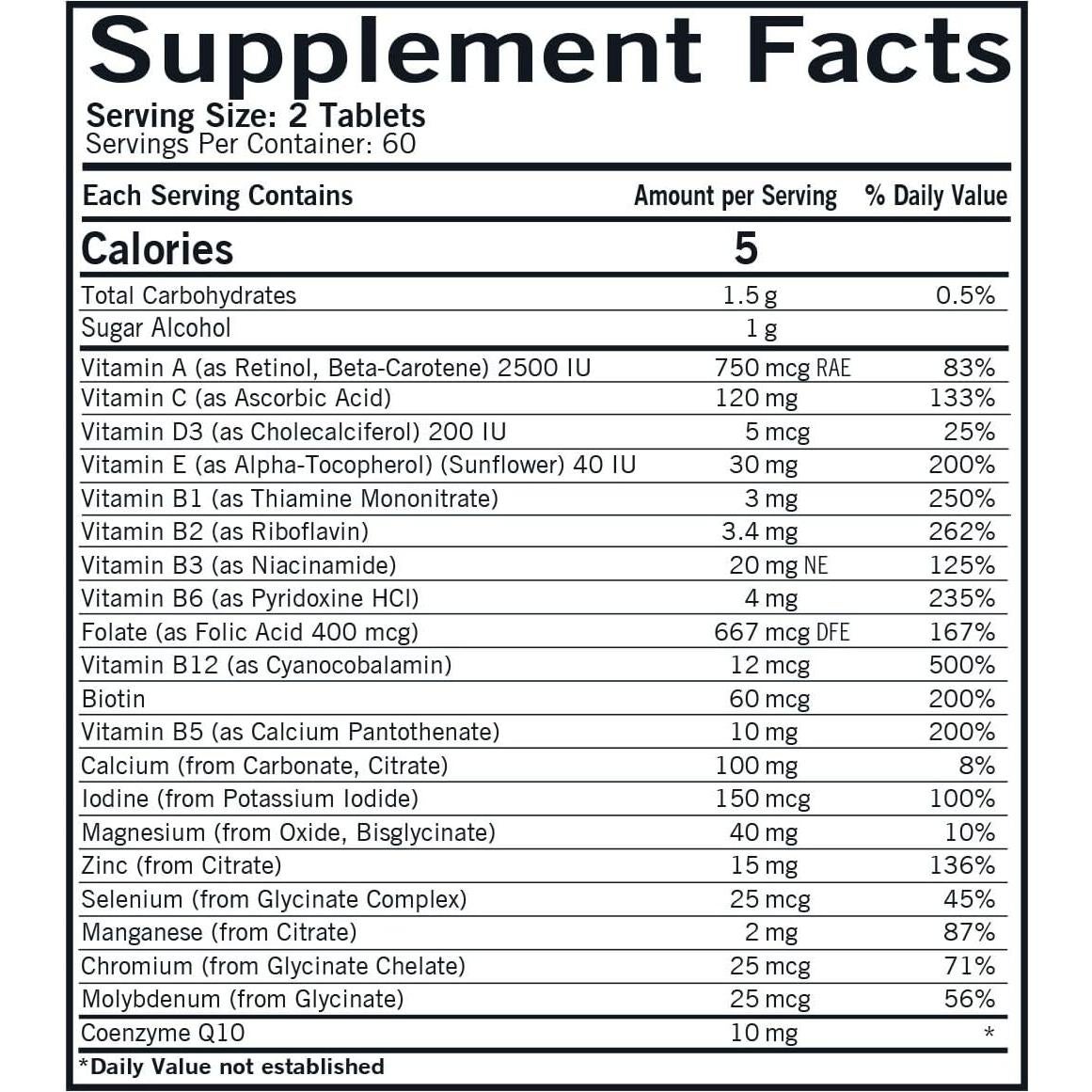 Kirkman Multivitamínico Masticable para Niños 120 Tabletas Sabor Mango