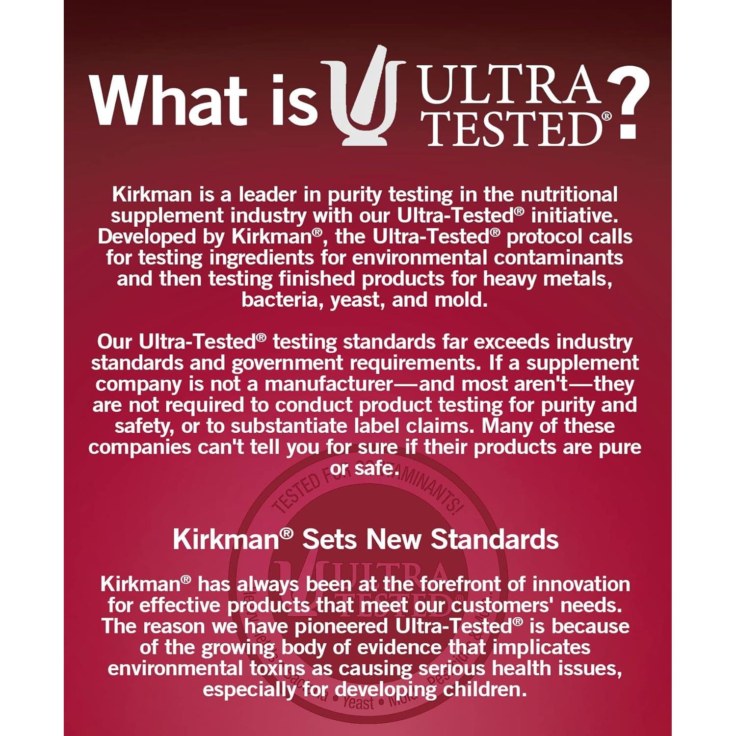 Kirkman Multivitamínico Masticable para Niños 120 Tabletas Sabor Mango