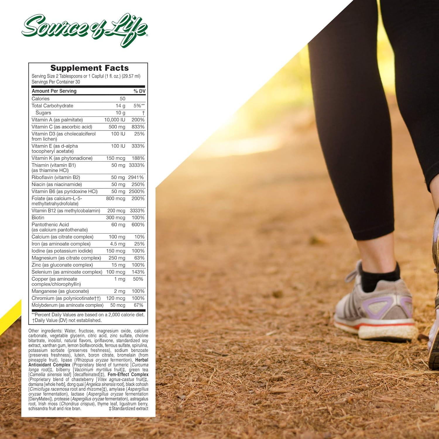 Multivitamina Líquida para Mujeres Nature's Plus 887 ml - Sabor Baya