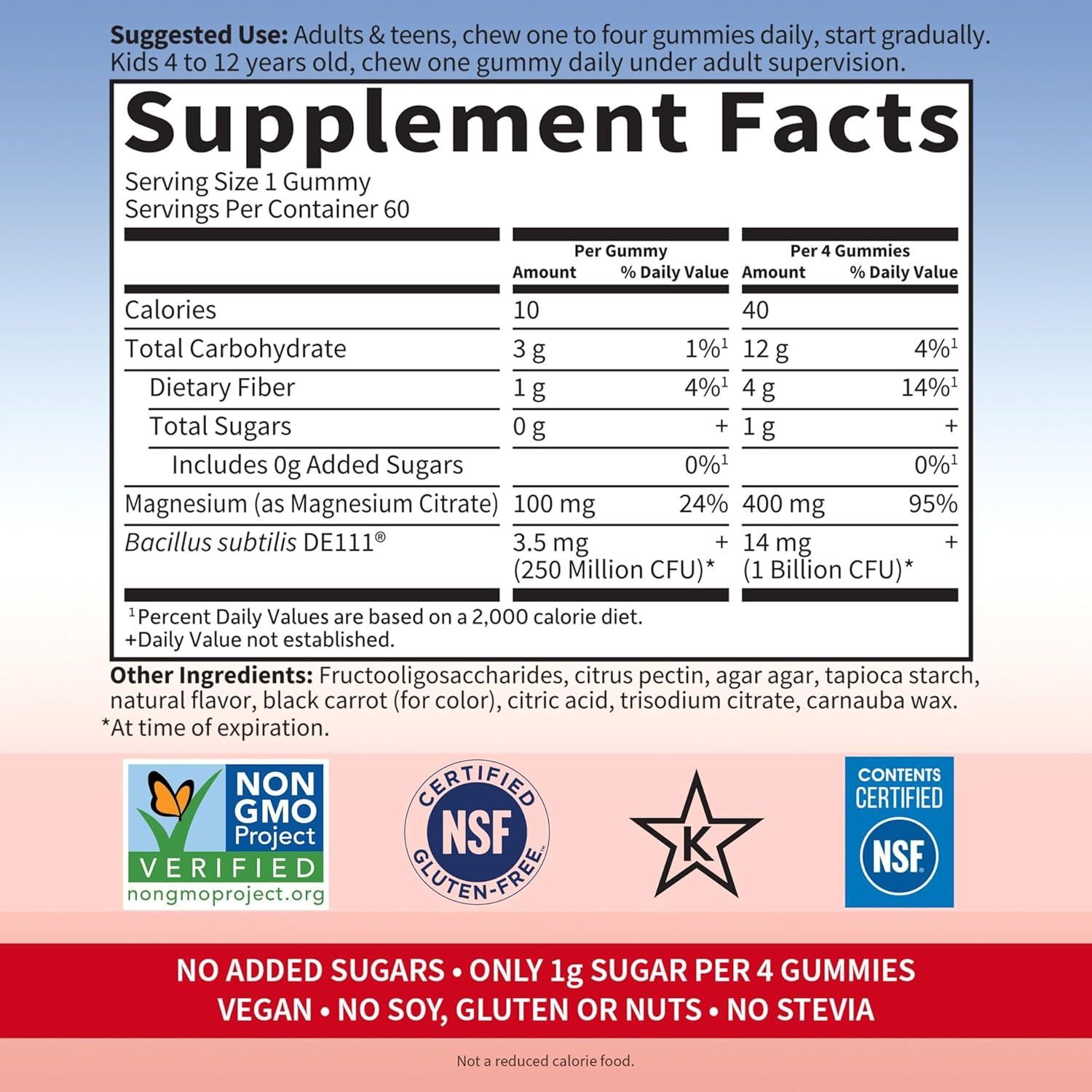 Gominolas de Magnesio Garden of Life 60 Unidades Frambuesa Veganas