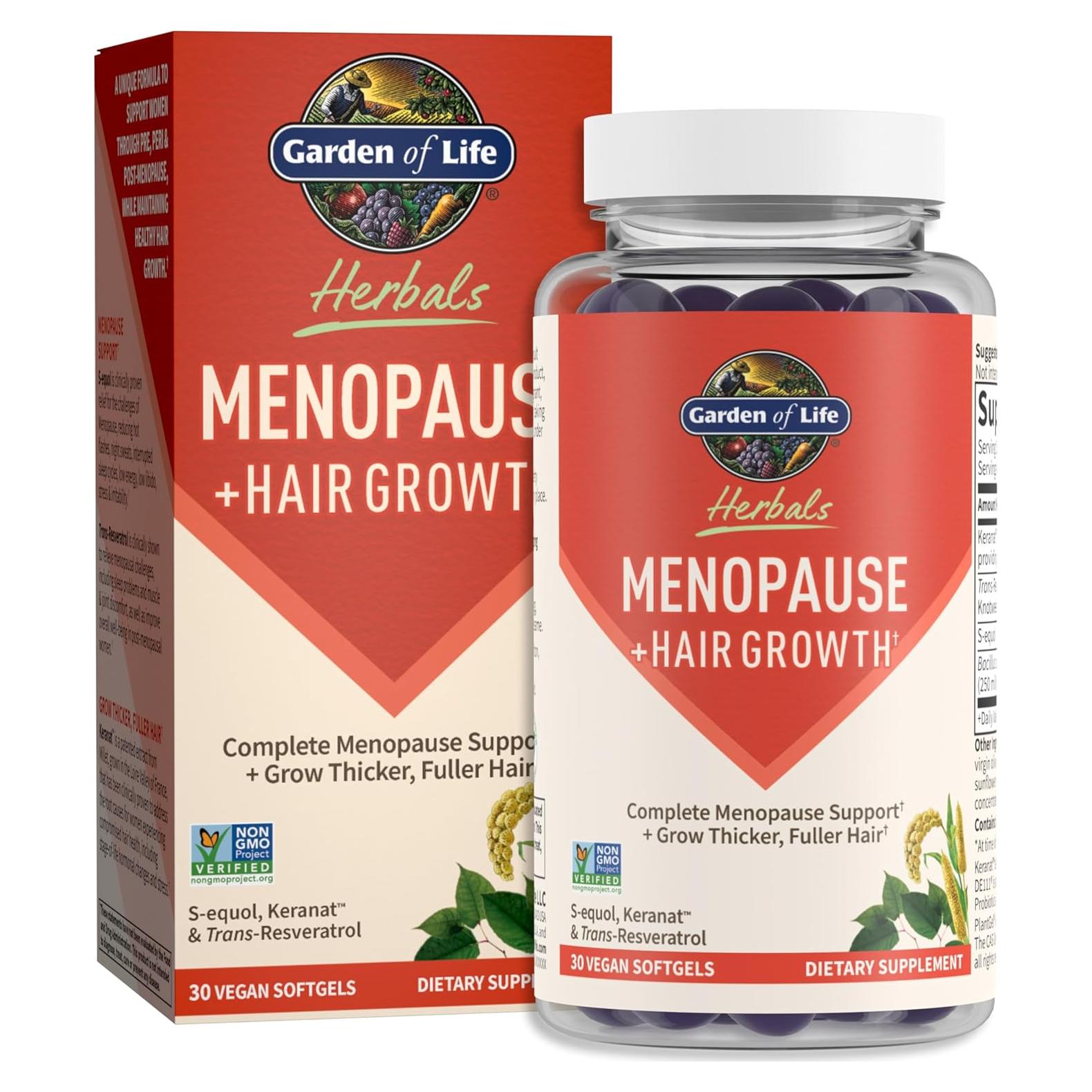 Suplemento Menopausia y Crecimiento Cabello Garden of Life 30 Cápsulas