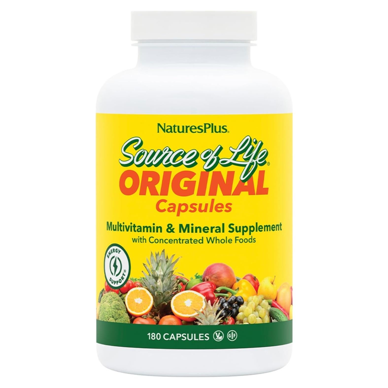 Suplemento Multivitamínico Natures Plus Fuente de Vida 180 Cápsulas