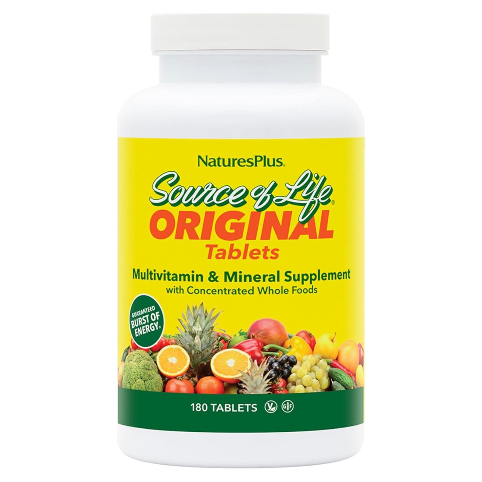 Suplemento Multivitamínico Natures Plus Fuente de Vida 180 Tabletas