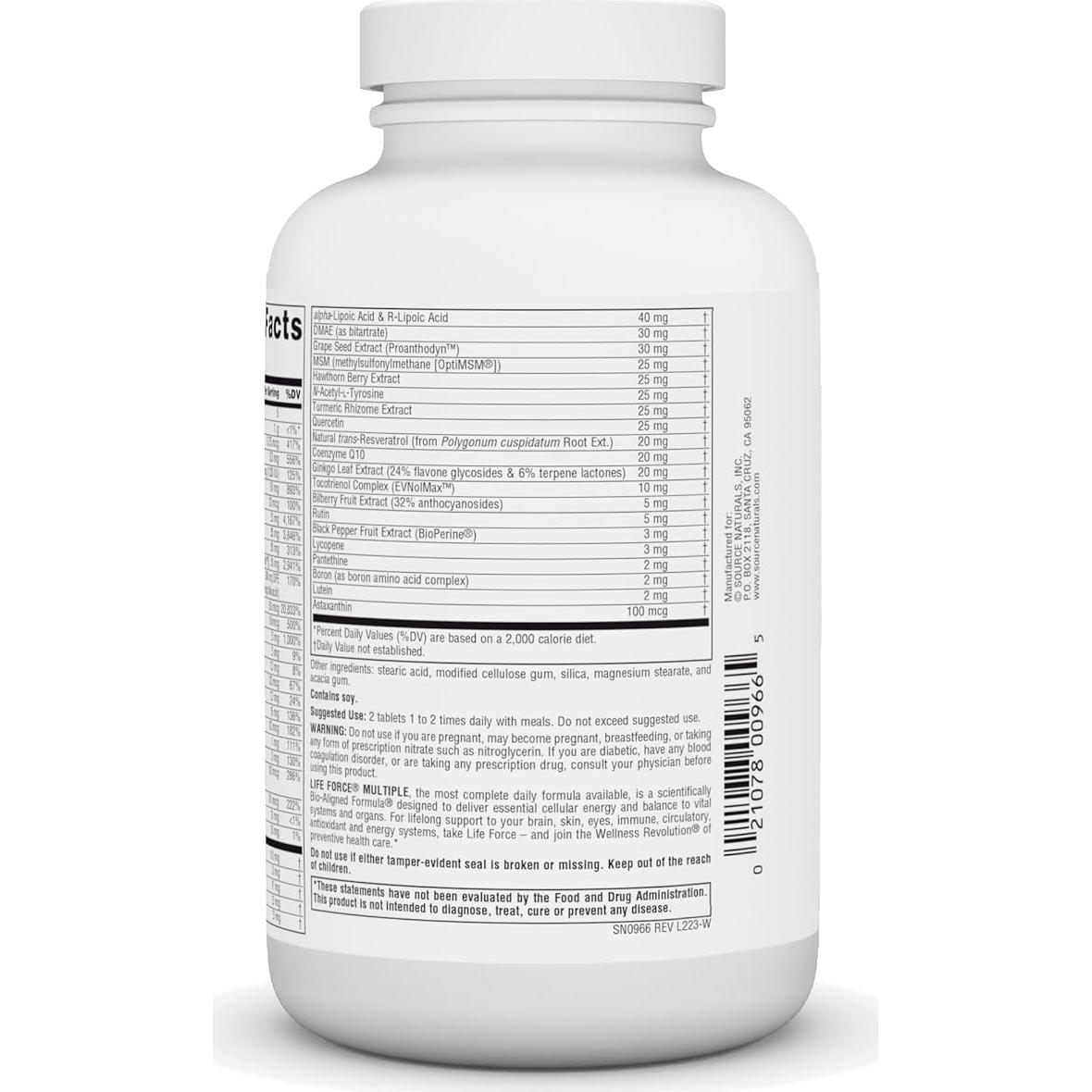 Multivitamina Diaria Alta Potencia Source Naturals 120 Tabletas