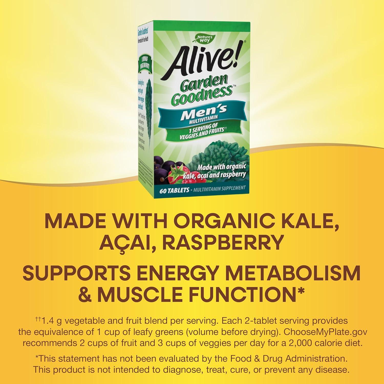 Multivitamina para hombres Nature's Way Alive! 60 tabletas