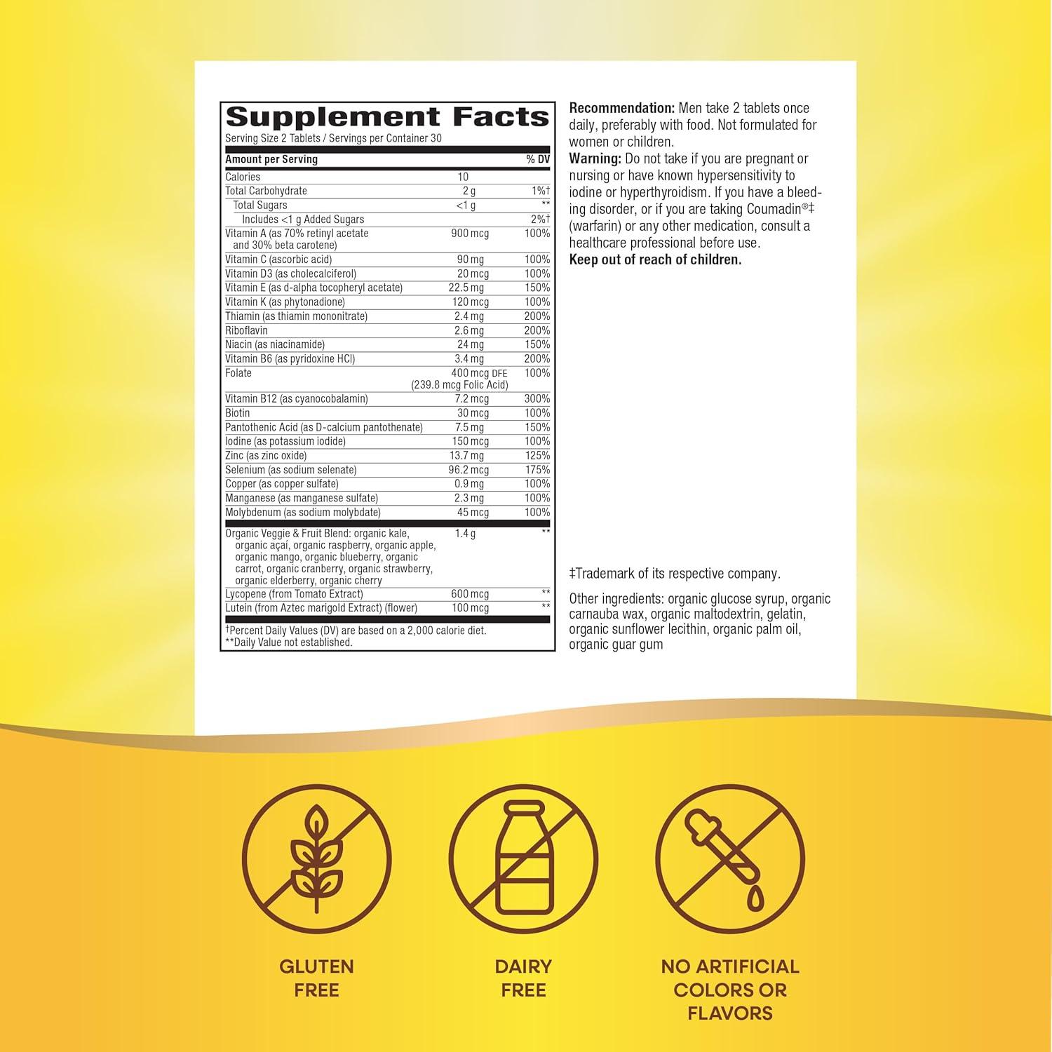 Multivitamina para hombres Nature's Way Alive! 60 tabletas