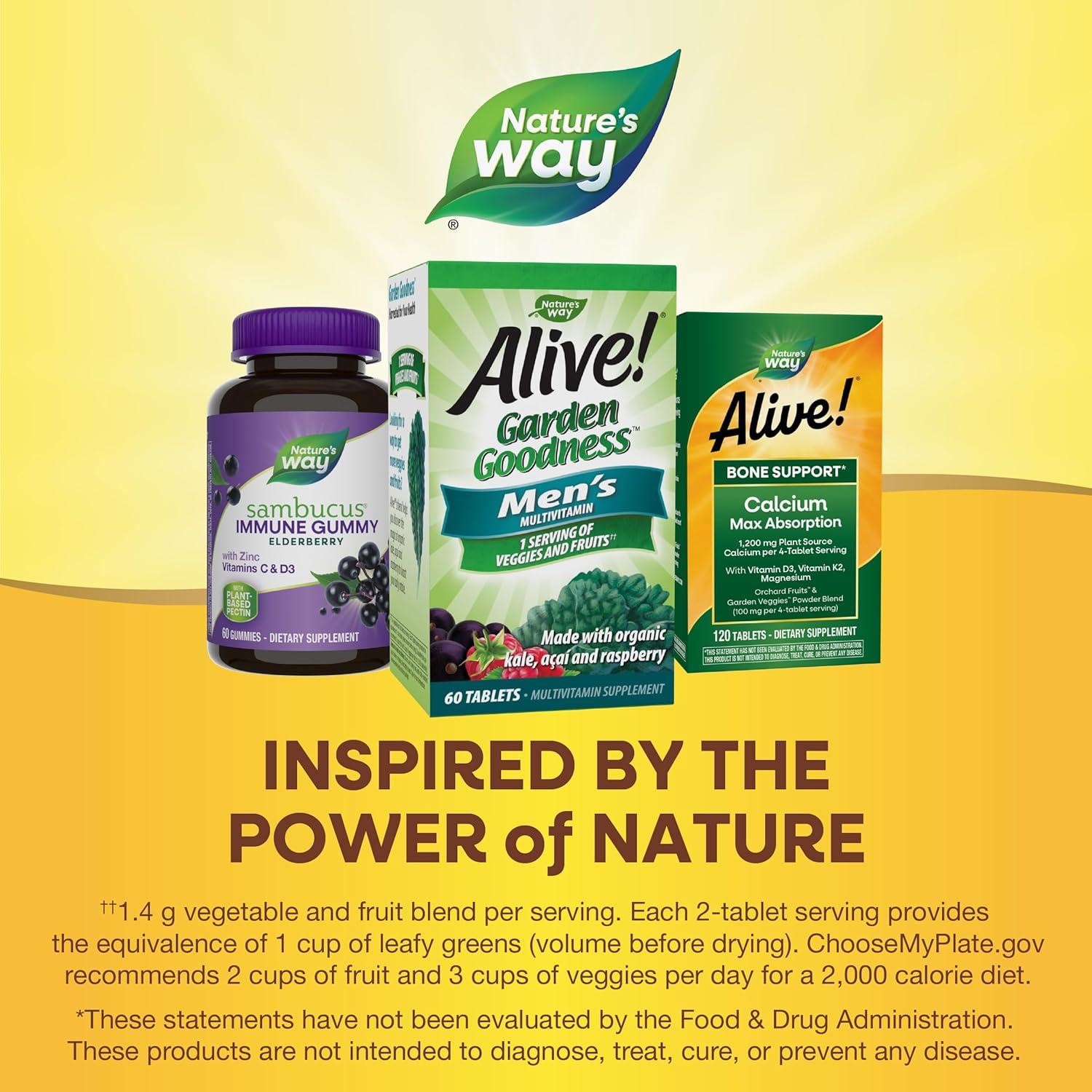 Multivitamina para hombres Nature's Way Alive! 60 tabletas