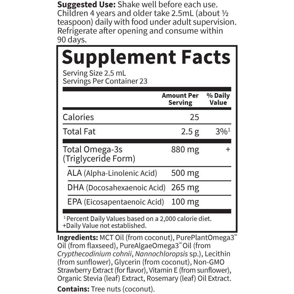 Suplemento Omega-3 Vegano Garden of Life para Niños 59 ml