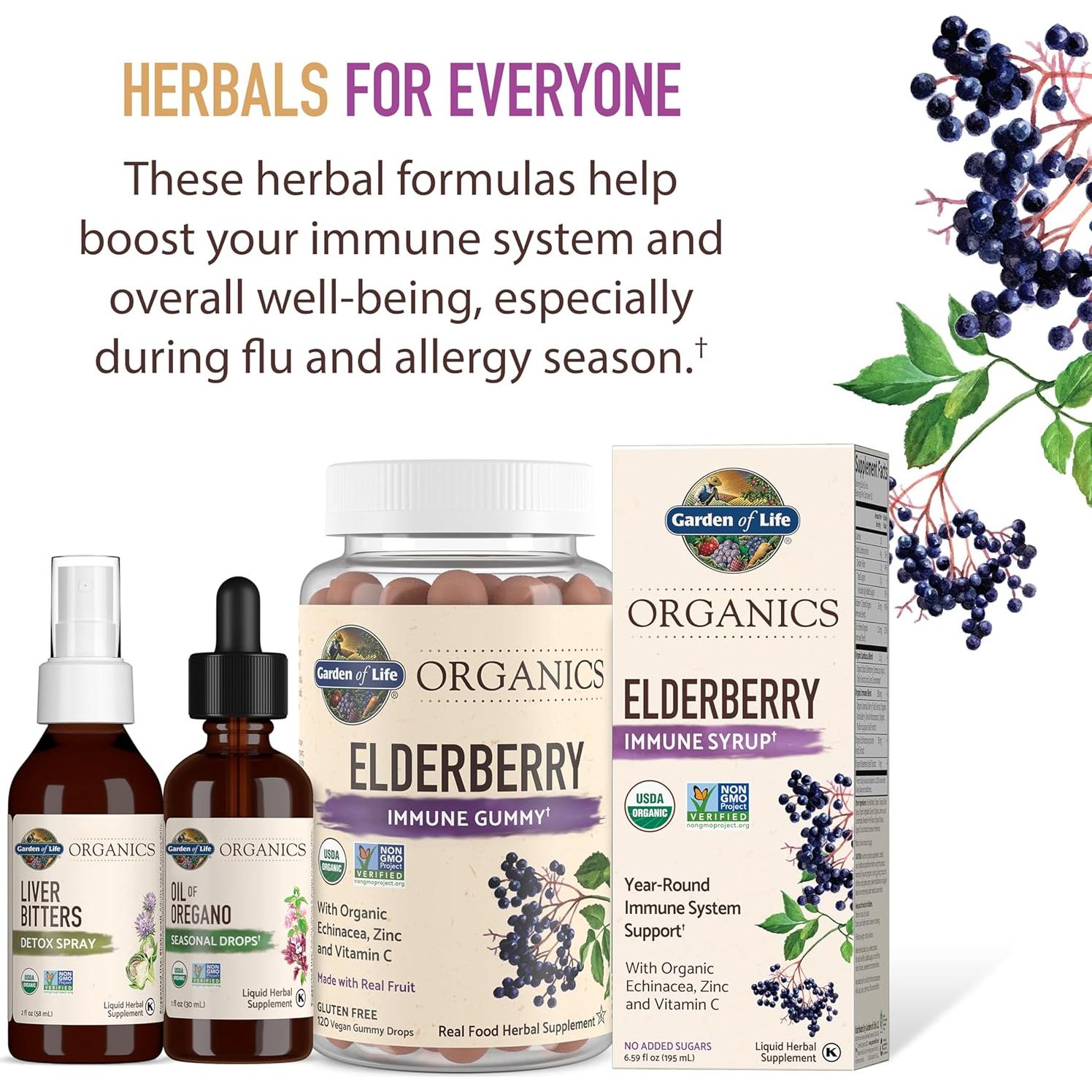 Gominolas de Saúco Orgánicas Garden of Life 120 g - Suplemento Inmunológico