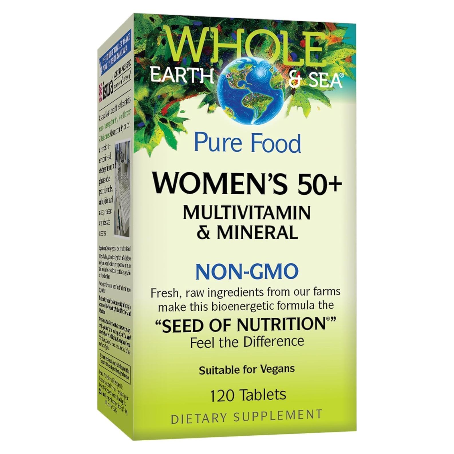 Multivitamínico y Mineral para Mujeres 50+ Factores Naturales 120 Tabletas
