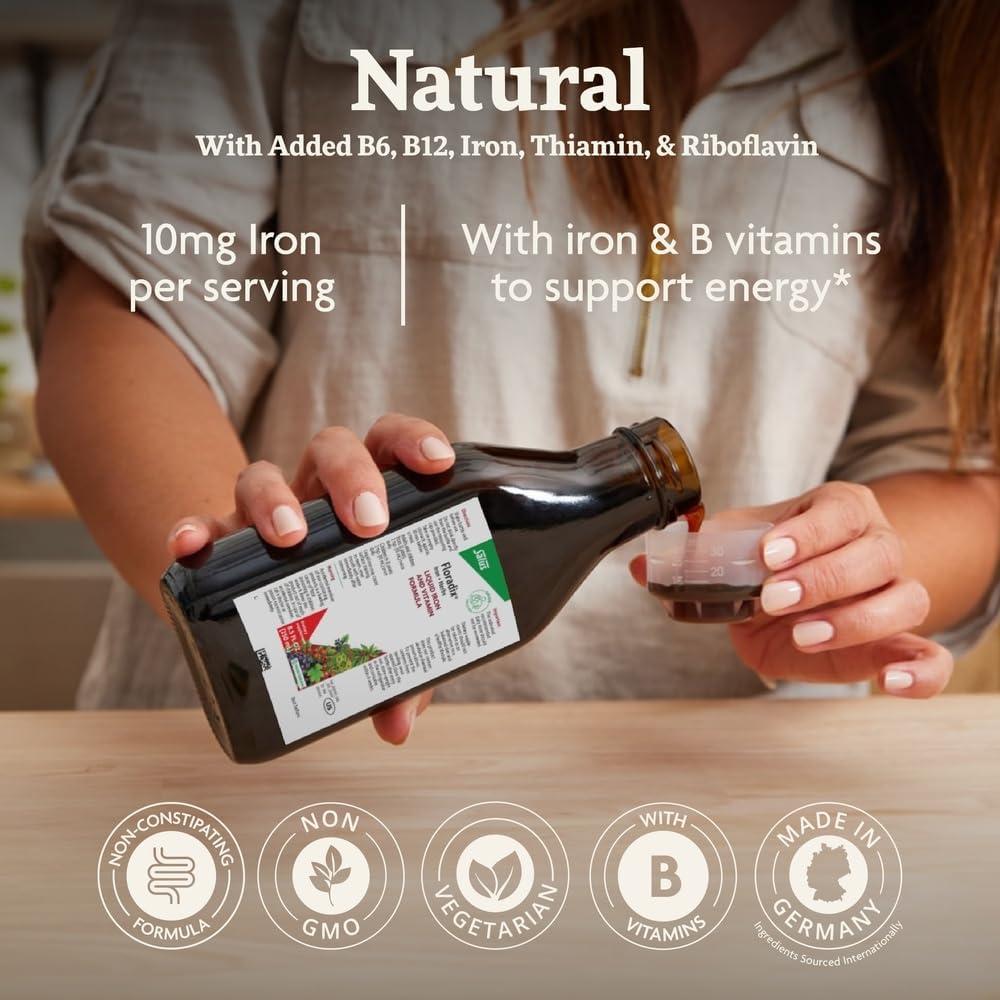 Floradix Suplemento de Hierro Líquido 500 mL con Vitamina C